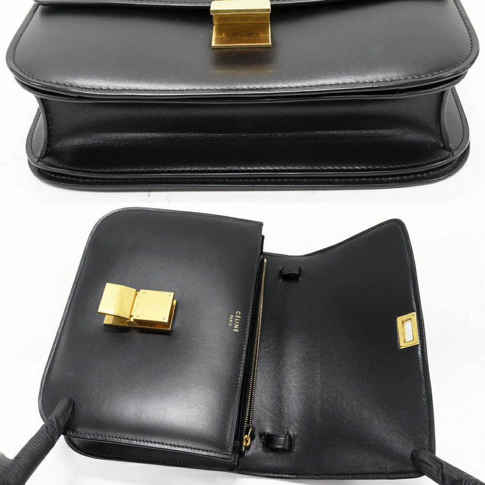 Celine Celine Celine Classic Box Calf 2way Shoulder Bag Leather Shoulder Bag 164173DLS.38NO DUTY FREE for USA Size ONE SIZE - 5 Thumbnail