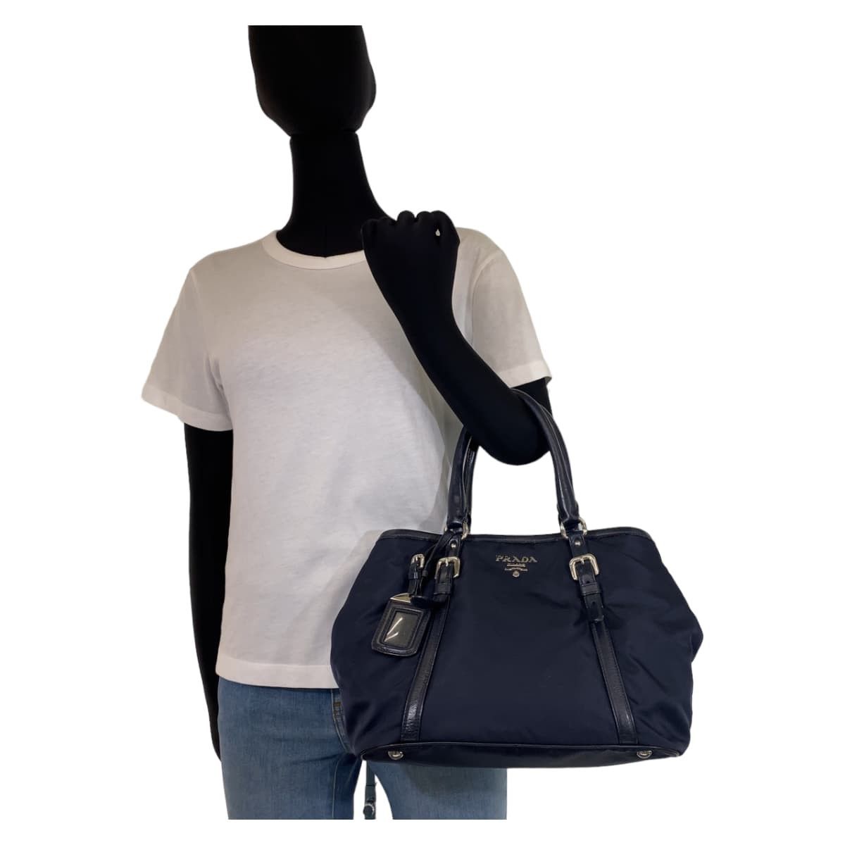 Prada Prada Prada Tessuto Nylon Leather Handbag Textile Tote Bag DUTY FREE for USA Size ONE SIZE - 6 Thumbnail