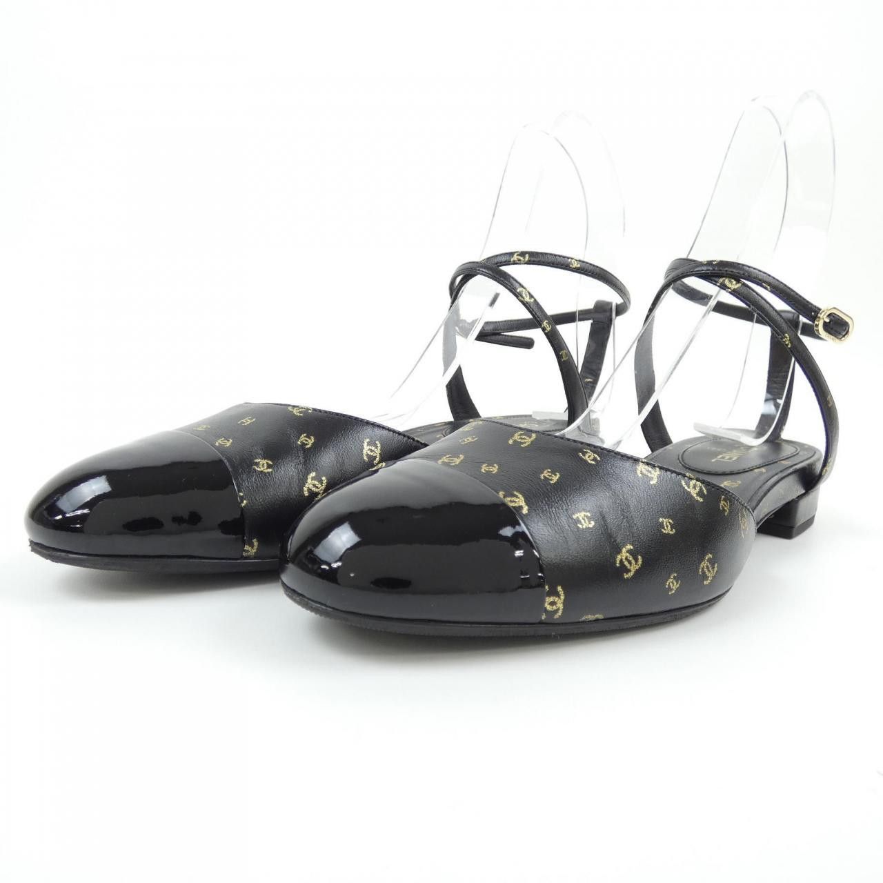 Chanel Chanel Chanel G45132B13954 Print Lambskin Patent Calfskin Sandals Leather Shoes G45132B13954 DUTY FREE for USA Size ONE SIZE - 3 Thumbnail