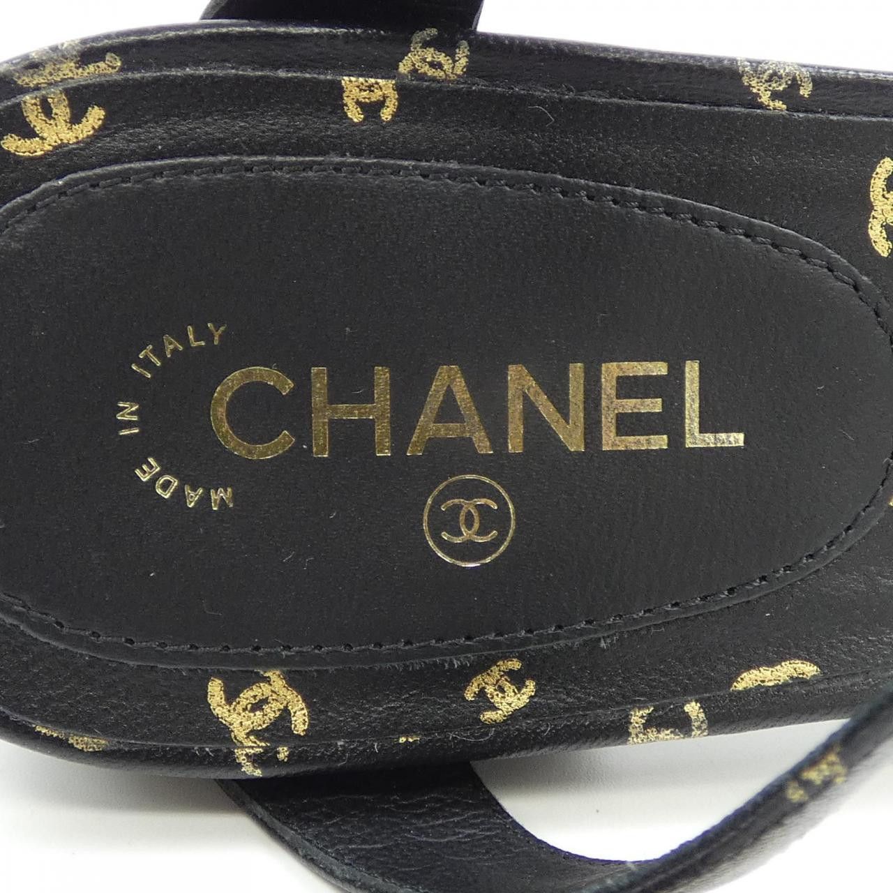 Chanel Chanel Chanel G45132B13954 Print Lambskin Patent Calfskin Sandals Leather Shoes G45132B13954 DUTY FREE for USA Size ONE SIZE - 6 Thumbnail