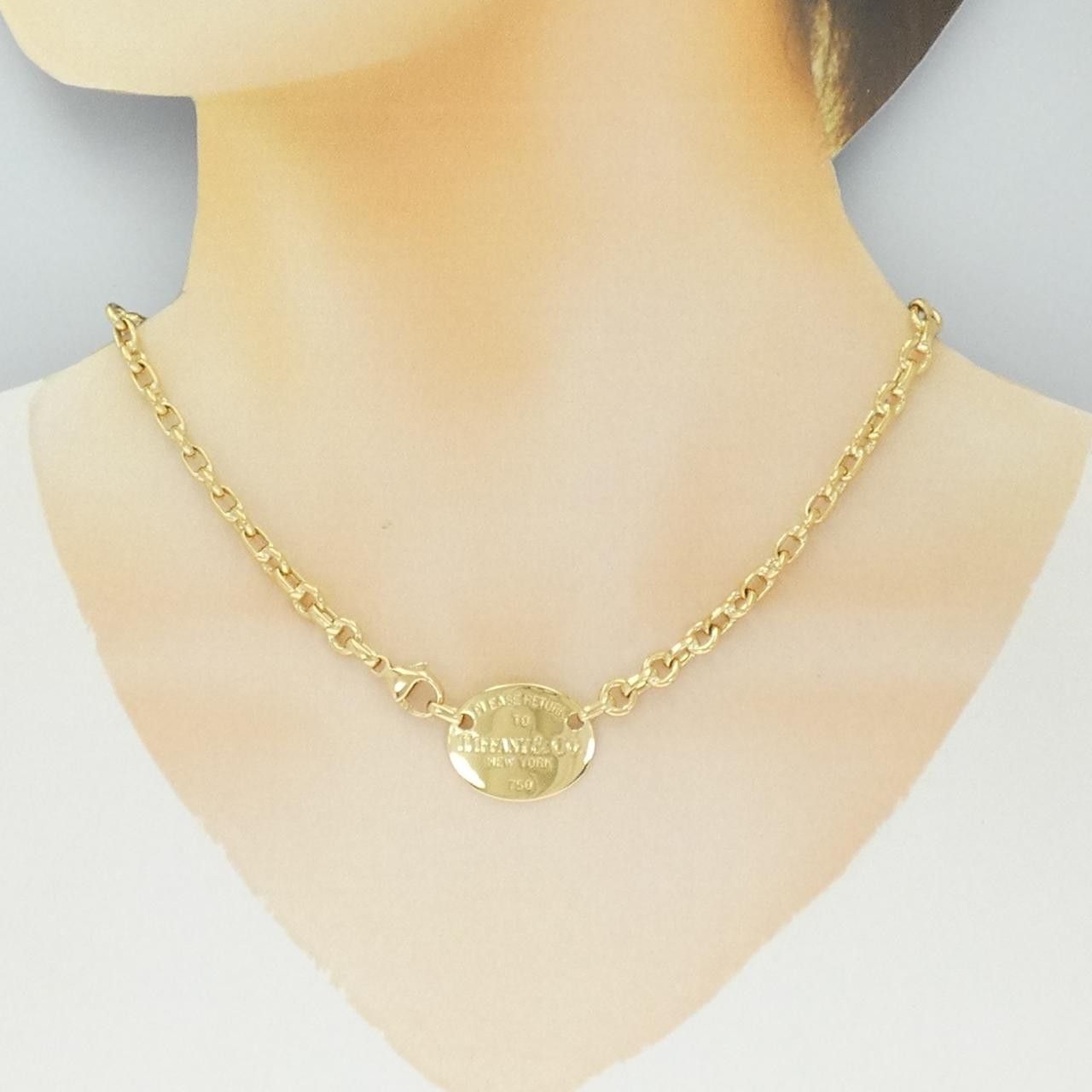 Tiffany & Co. Tiffany & Co. Tiffany Return to Tiffany Au750 Necklace Precious Metal Necklace DUTY FREE for USA Size ONE SIZE - 6 Thumbnail