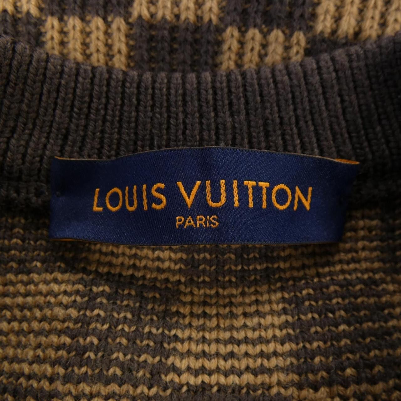 Louis Vuitton Louis Vuitton Louis Vuitton Rib Denim Crewneck Knit Textile Tops HLN77WZLL DUTY FREE for USA Size ONE SIZE - 4 Thumbnail