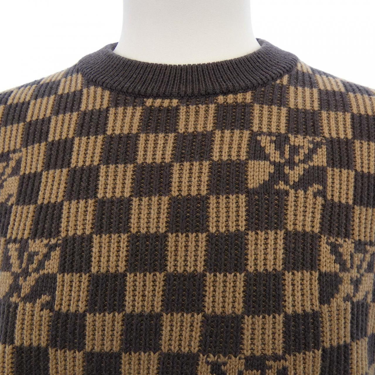 Louis Vuitton Louis Vuitton Louis Vuitton Rib Denim Crewneck Knit Textile Tops HLN77WZLL DUTY FREE for USA Size ONE SIZE - 5 Thumbnail