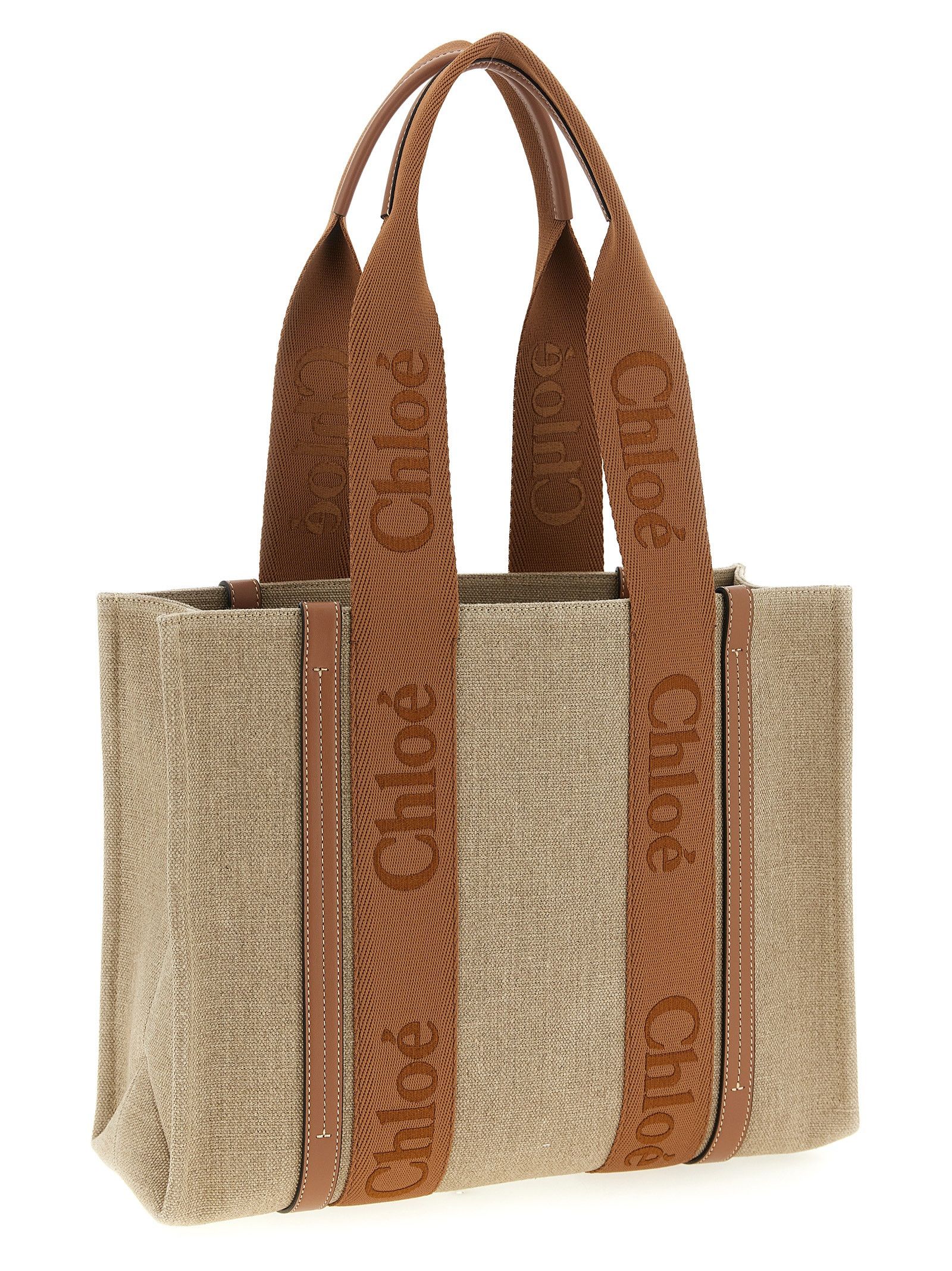 Chloe 'Woody Medium' shopping bag Size ONE SIZE - 2 Thumbnail