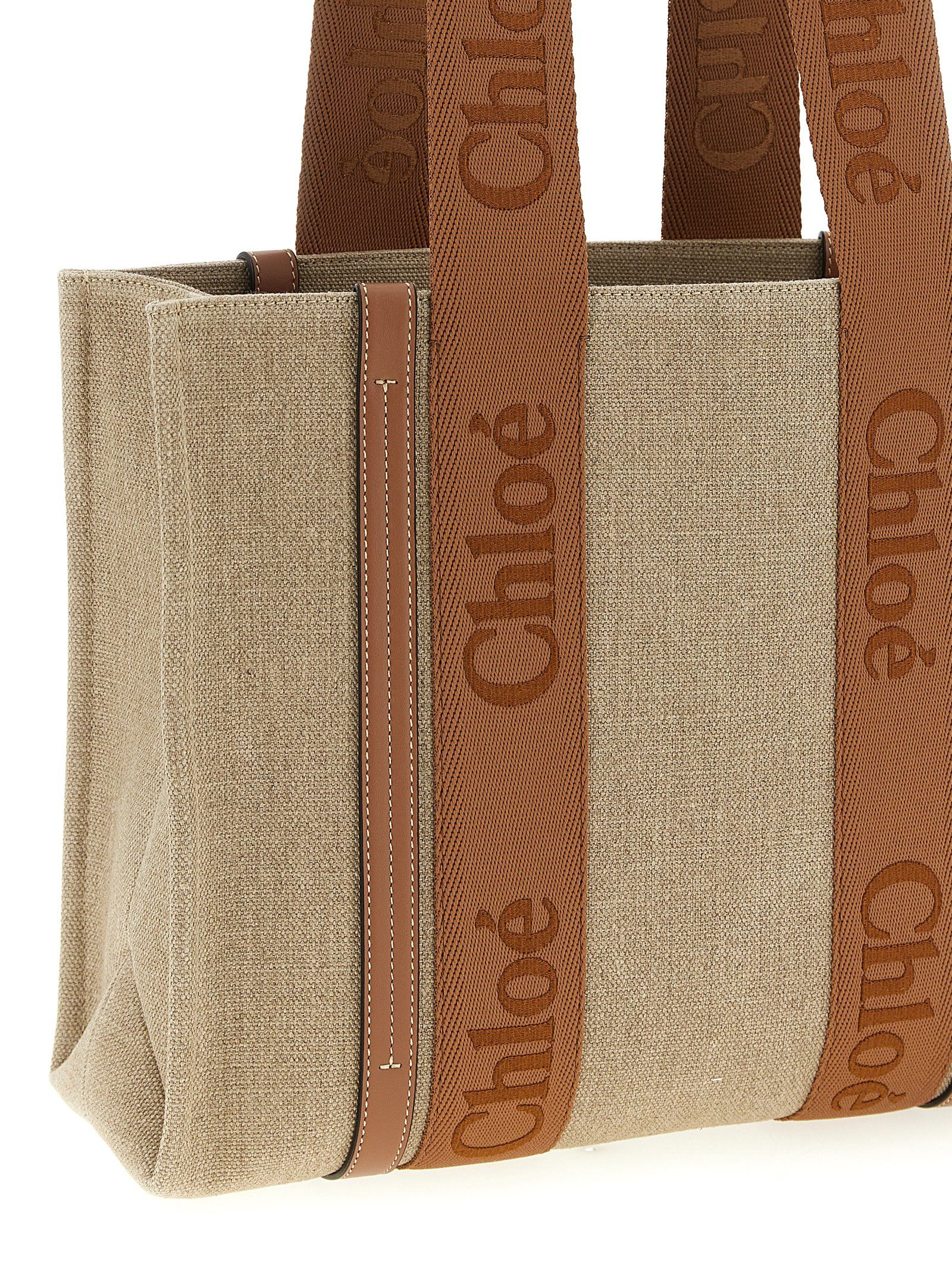 Chloe 'Woody Medium' shopping bag Size ONE SIZE - 3 Thumbnail