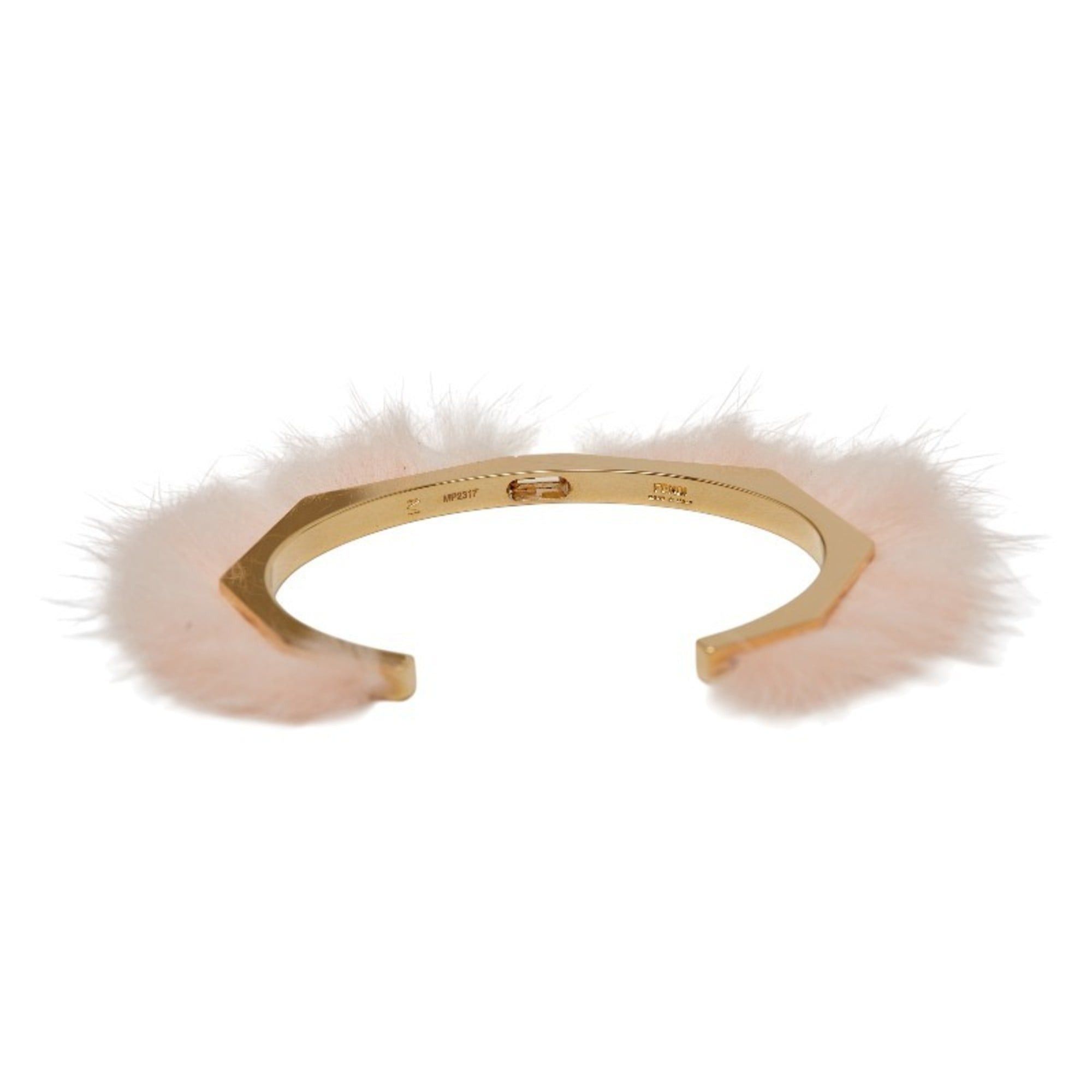 Fendi Fendi Fur Motif Bangle Set of 2 MP1417 Gold, Pink, and Orange Plated Women's FENDI Size ONE SIZE - 3 Thumbnail