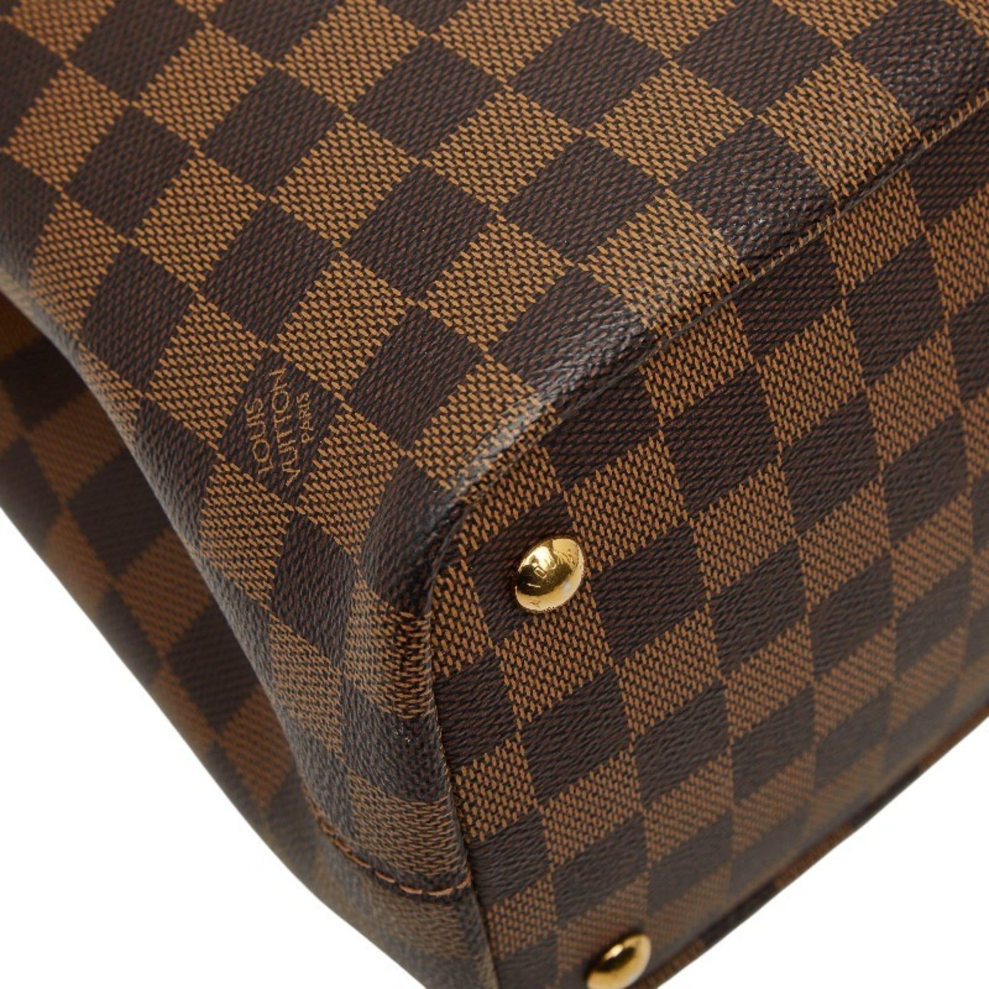 Louis Vuitton Louis Vuitton Damier Kensington Tote Bag/Shoulder Bag, 2-Way, N41435, Ebene Brown Leather, Women's, LOUIS VUITTON Size ONE SIZE - 5 Thumbnail