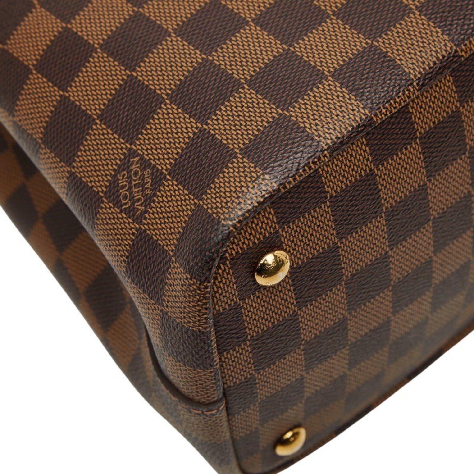 Louis Vuitton Louis Vuitton Damier Kensington Tote Bag/Shoulder Bag, 2-Way, N41435, Ebene Brown Leather, Women's, LOUIS VUITTON Size ONE SIZE - 7 Thumbnail