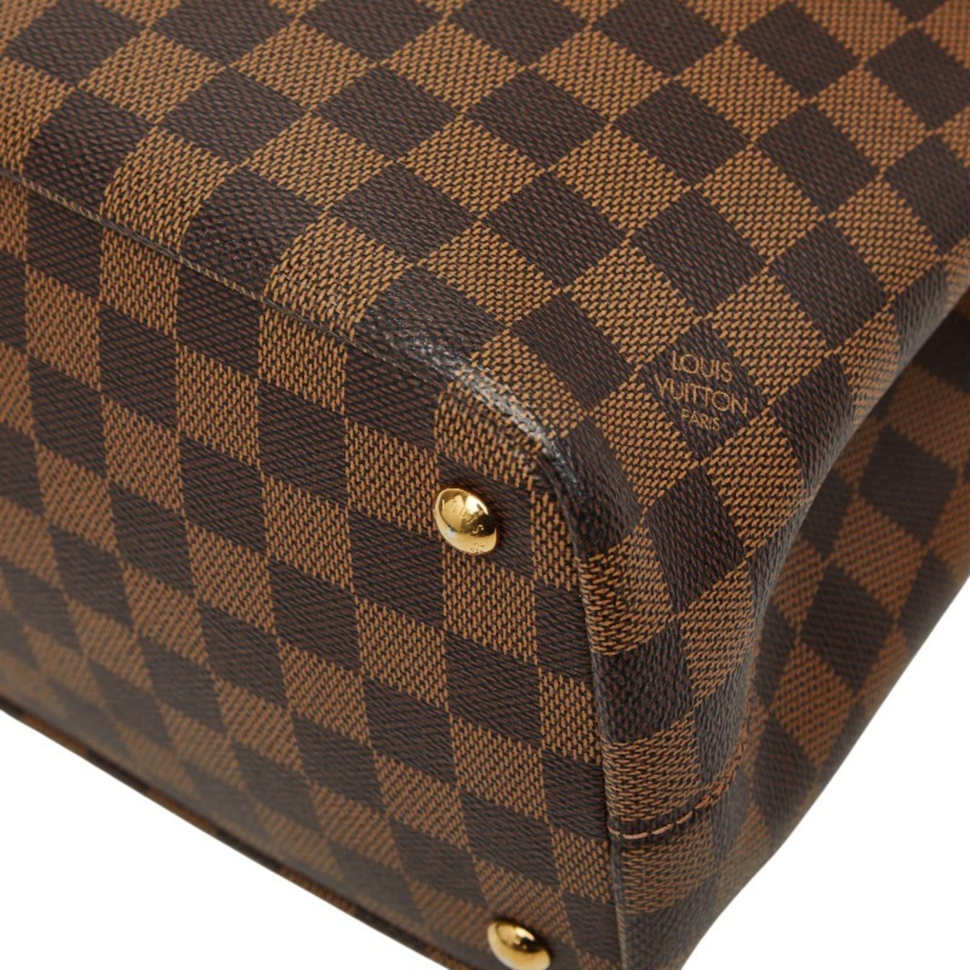 Louis Vuitton Louis Vuitton Damier Kensington Tote Bag/Shoulder Bag, 2-Way, N41435, Ebene Brown Leather, Women's, LOUIS VUITTON Size ONE SIZE - 4 Thumbnail