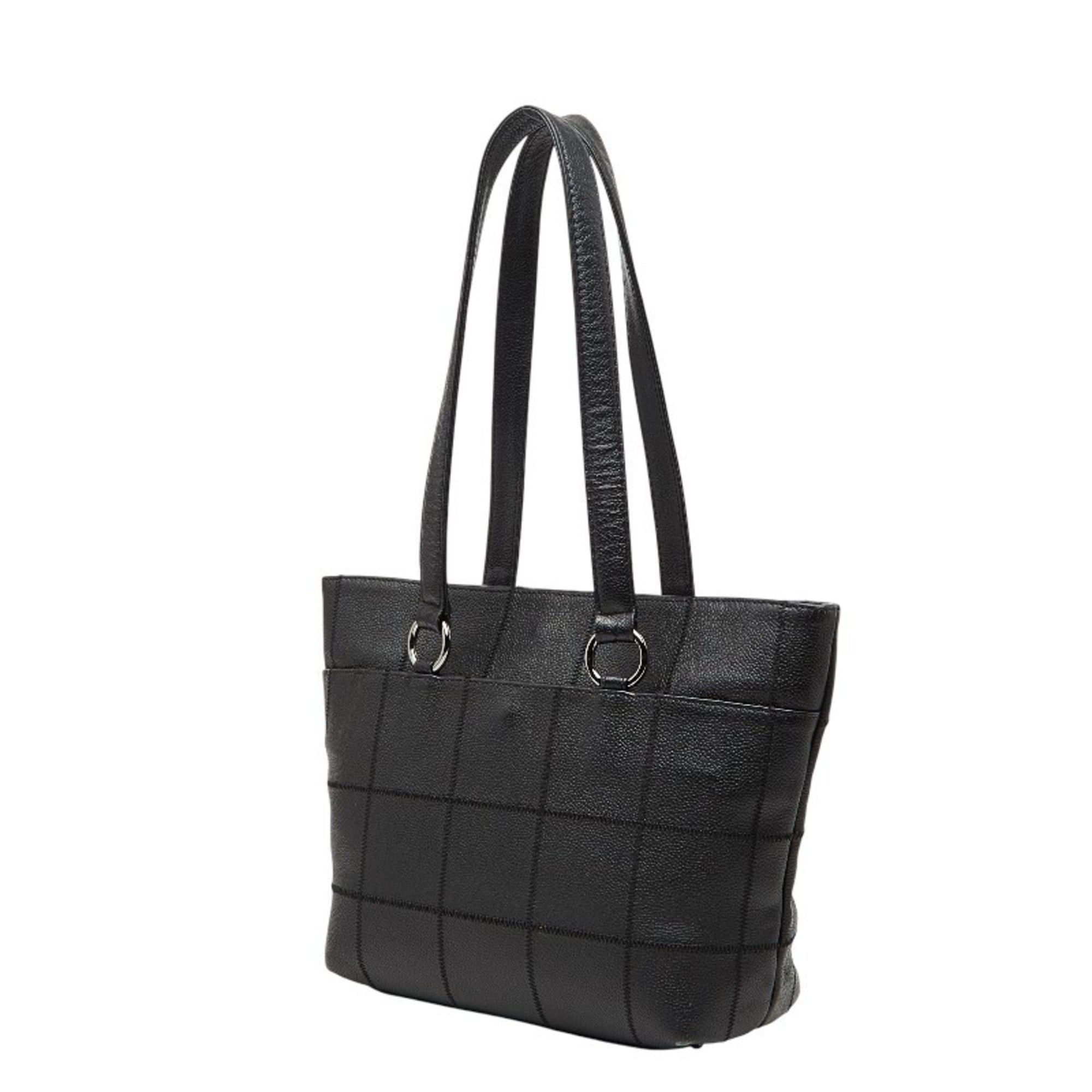 Chanel CHANEL Chocobar Logo Tote Bag Handbag Black Caviar Skin Women's Size ONE SIZE - 2 Thumbnail