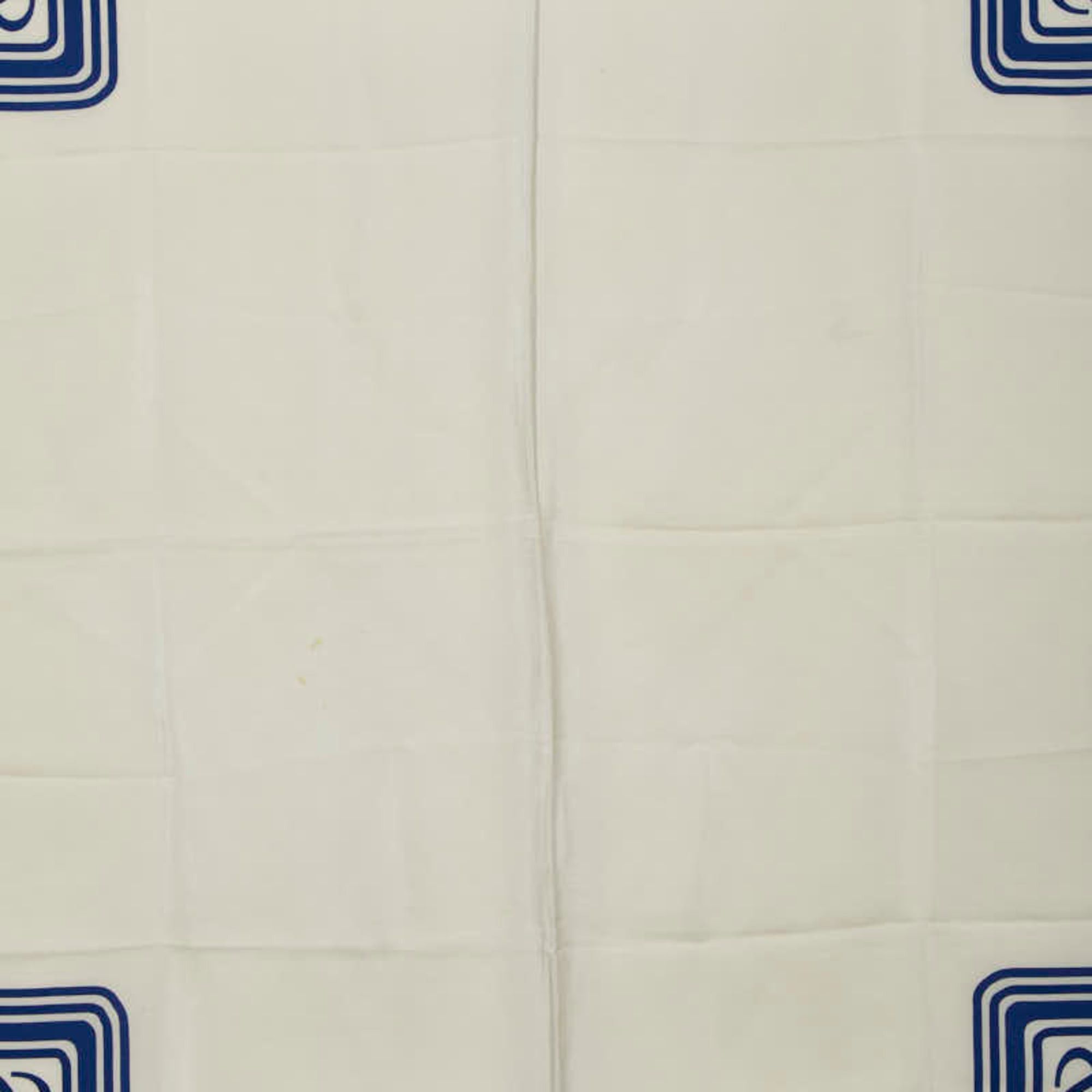 Loewe LOEWE Anagram Scarf/Muffler in Ivory Blue Silk for Women Size ONE SIZE - 2 Thumbnail