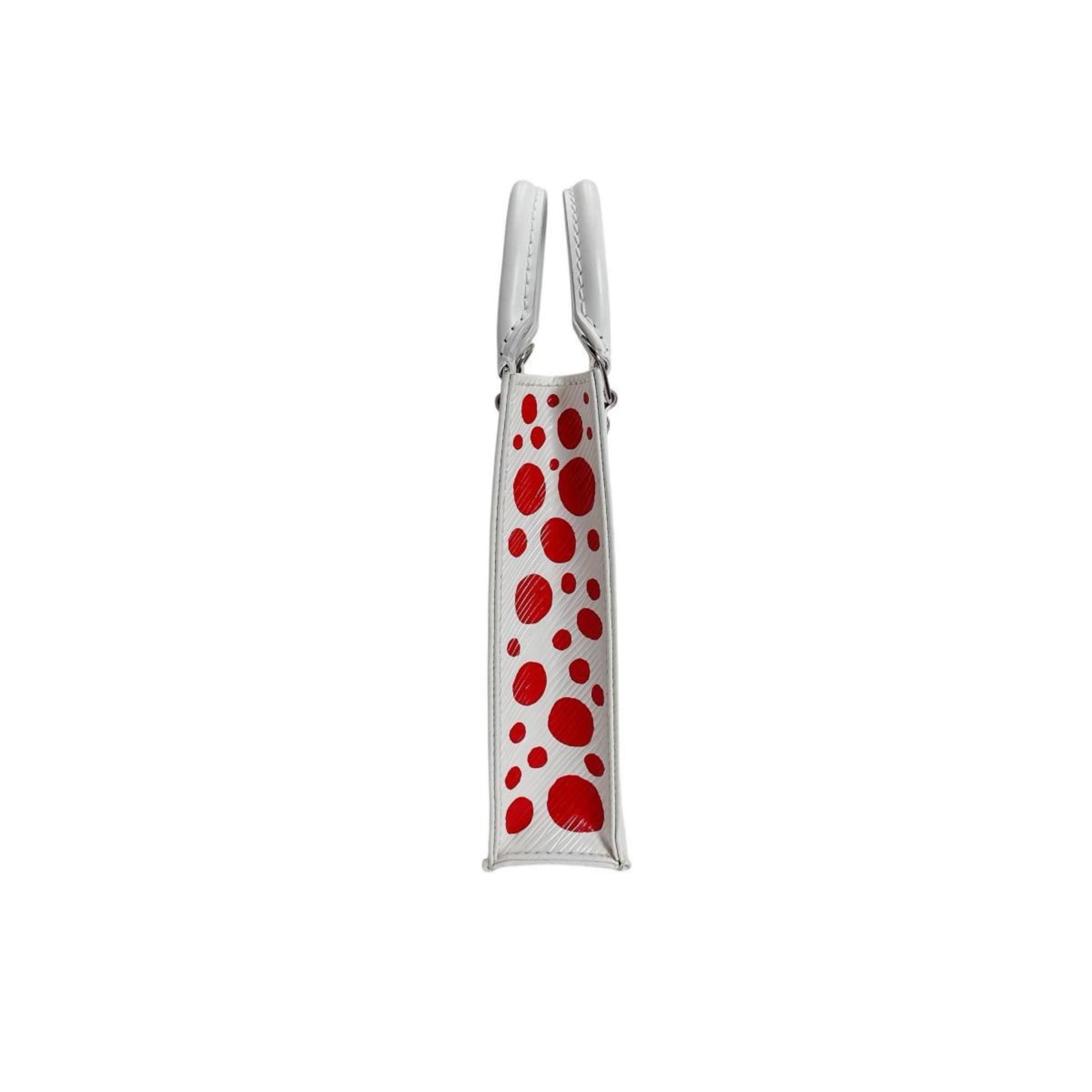 Louis Vuitton Louis Vuitton Petite Sac Plat handbag/shoulder bag in Epi leather featuring Yayoi Kusama, M81986, white Size ONE SIZE - 3 Thumbnail