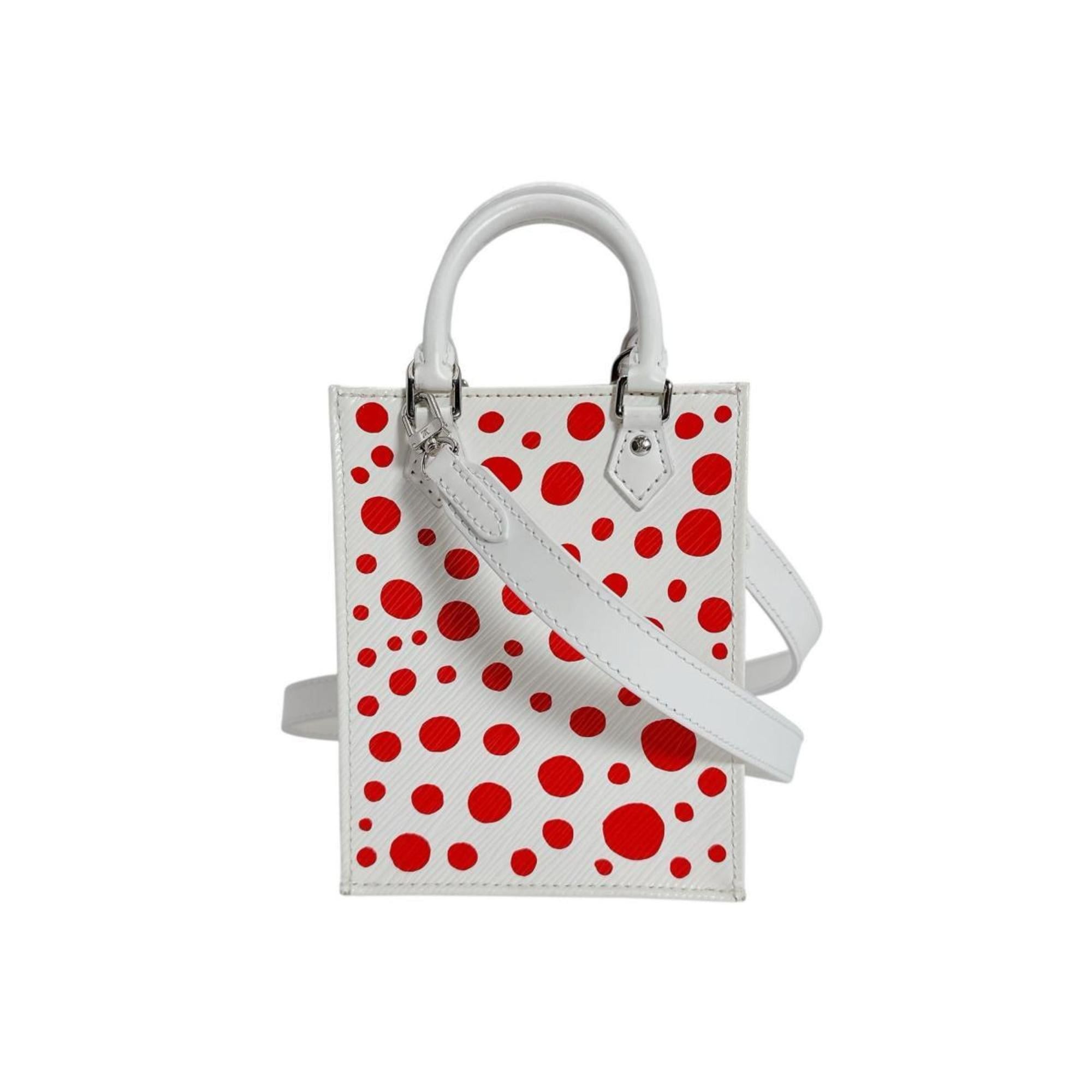 Louis Vuitton Louis Vuitton Petite Sac Plat handbag/shoulder bag in Epi leather featuring Yayoi Kusama, M81986, white Size ONE SIZE - 2 Thumbnail