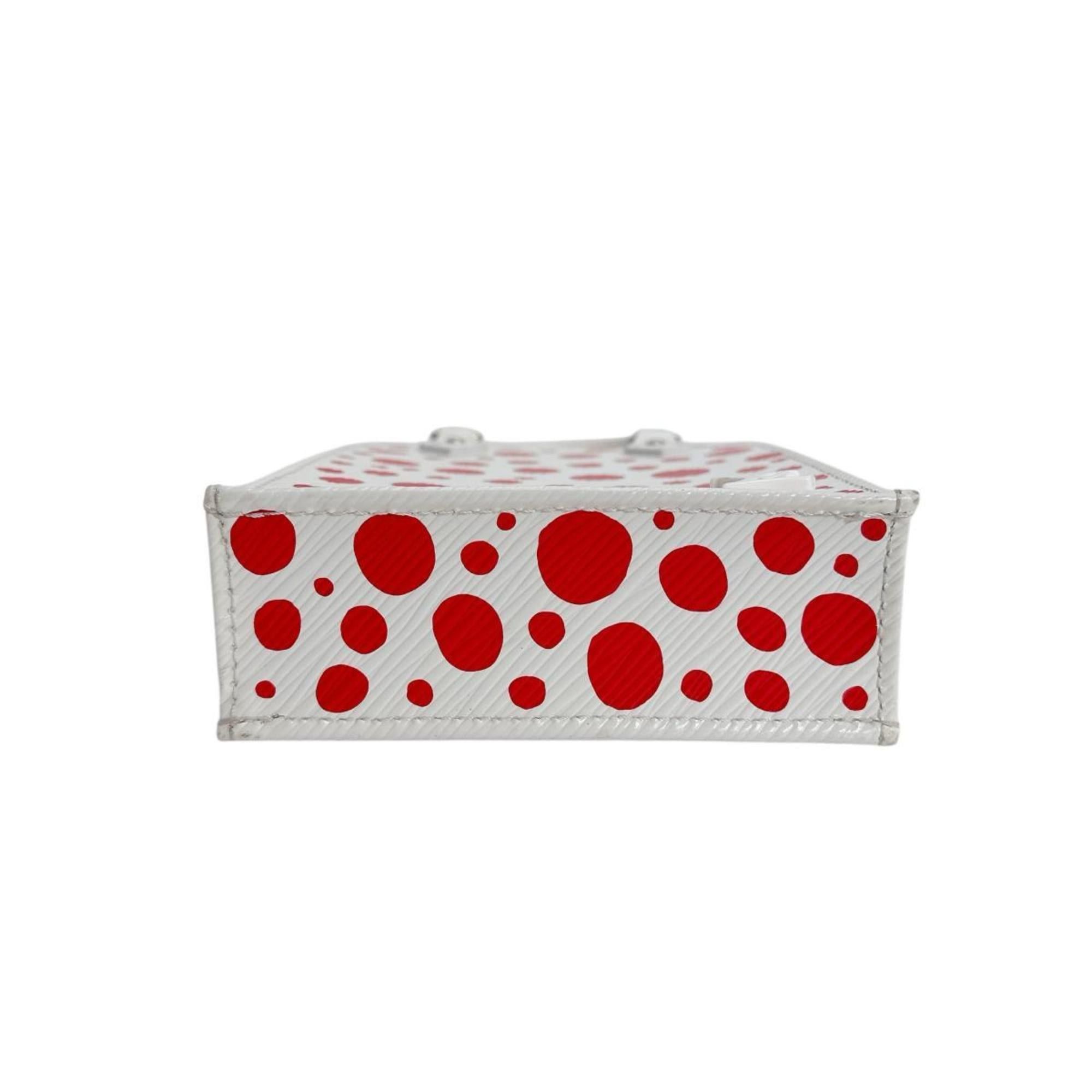 Louis Vuitton Louis Vuitton Petite Sac Plat handbag/shoulder bag in Epi leather featuring Yayoi Kusama, M81986, white Size ONE SIZE - 4 Thumbnail