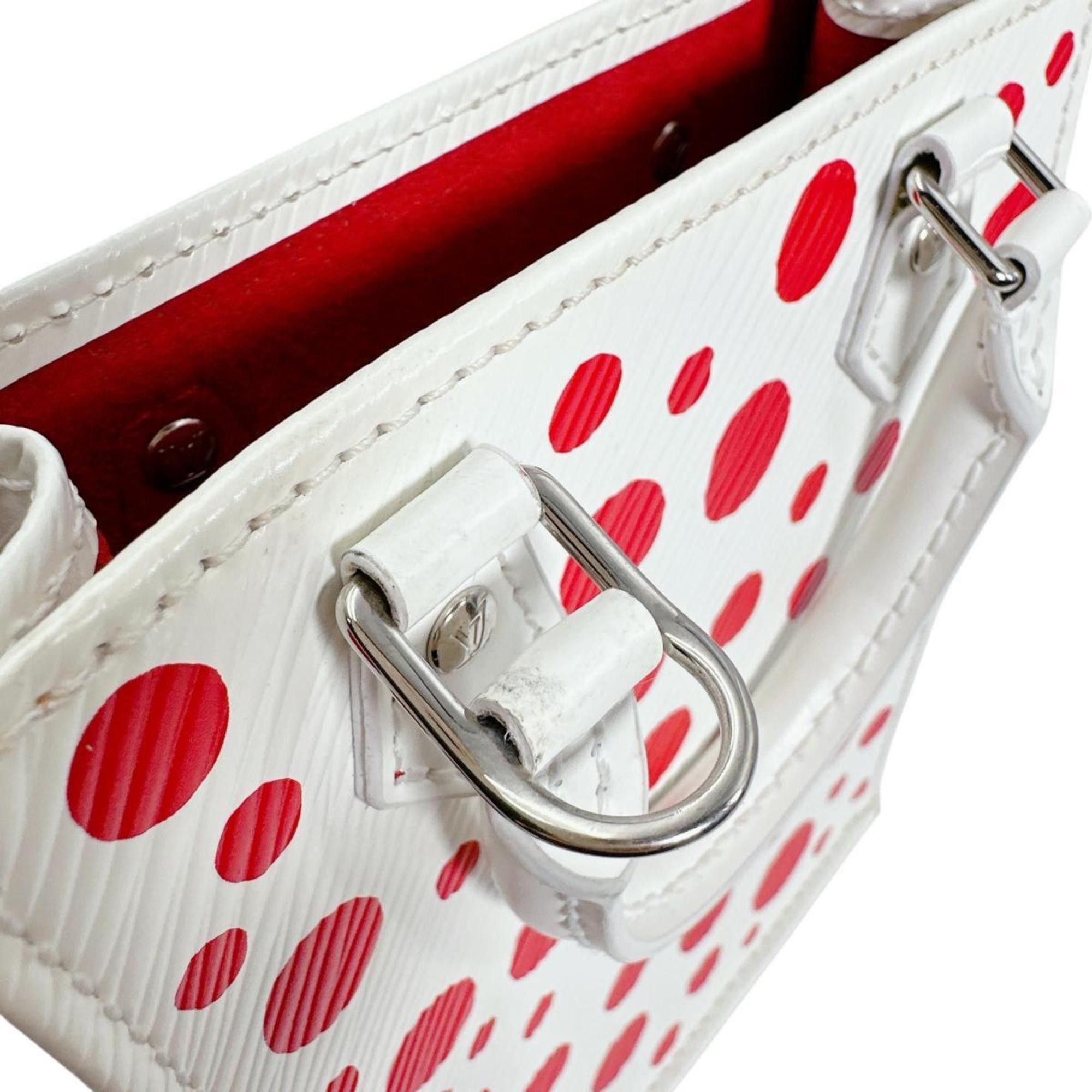 Louis Vuitton Louis Vuitton Petite Sac Plat handbag/shoulder bag in Epi leather featuring Yayoi Kusama, M81986, white Size ONE SIZE - 10 Thumbnail