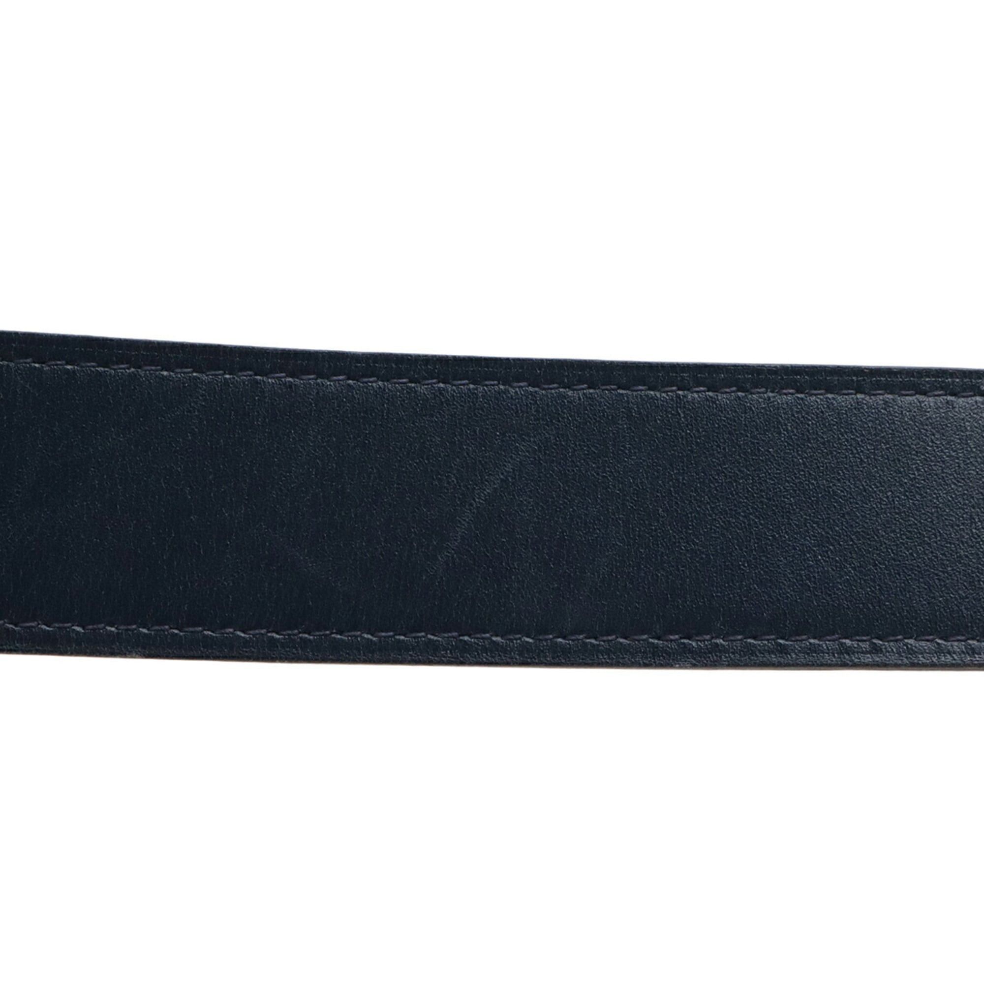 Hermes HERMES Cape Cod 32 Reversible Leather Belt in Blue Marine, Malachite, Box Calf, and Togo Leather, #85, T Stamped Size ONE SIZE - 6 Thumbnail