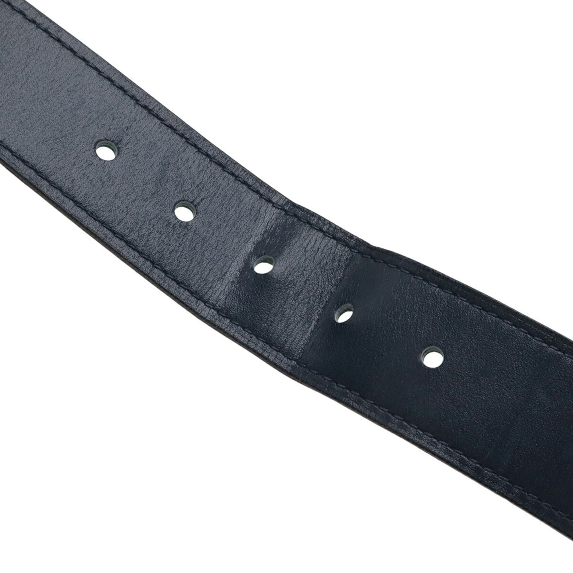 Hermes HERMES Cape Cod 32 Reversible Leather Belt in Blue Marine, Malachite, Box Calf, and Togo Leather, #85, T Stamped Size ONE SIZE - 7 Thumbnail