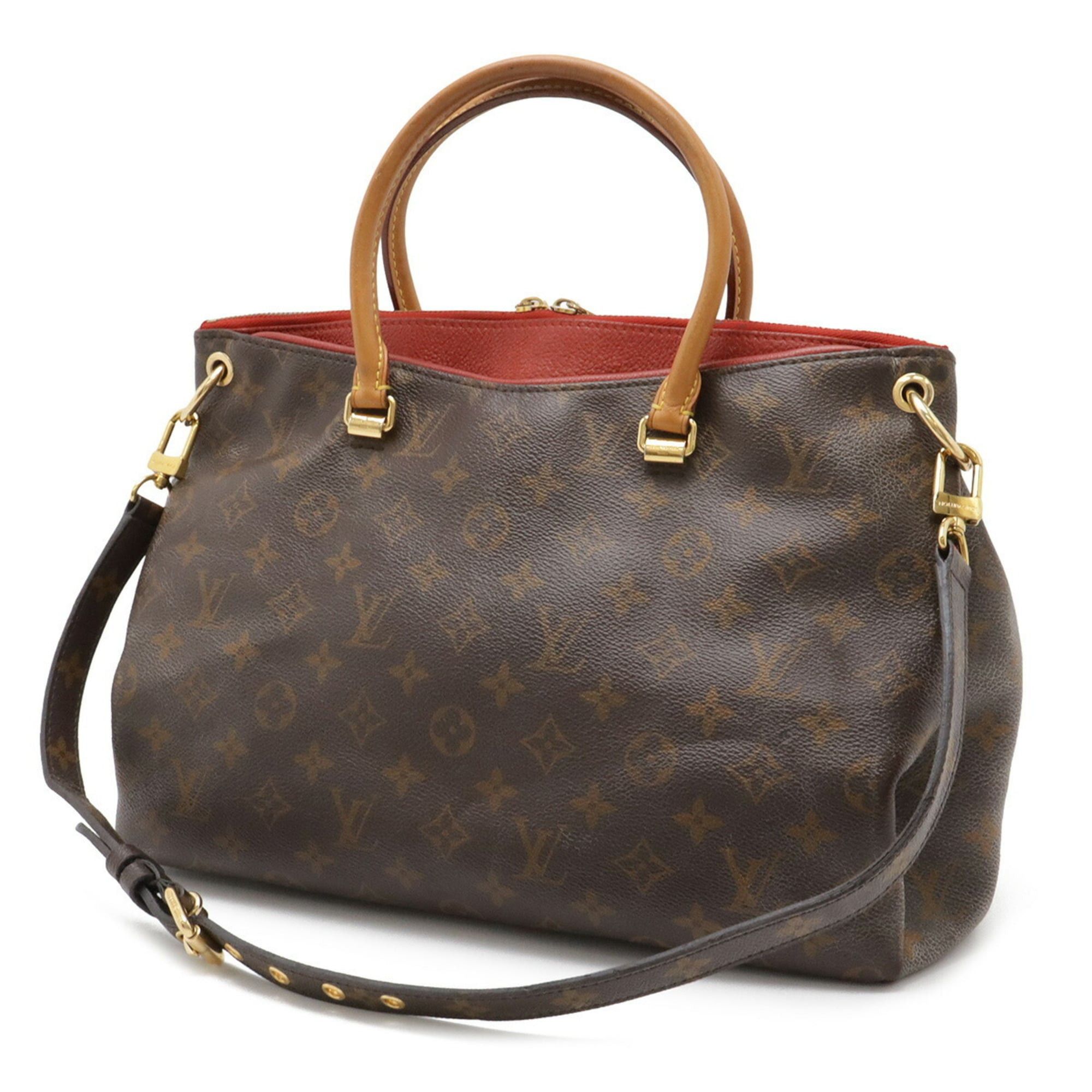 Louis Vuitton LOUIS VUITTON Monogram Pallas MM Handbag/Shoulder Bag, Cerise, Red, M41175 Size ONE SIZE - 3 Thumbnail