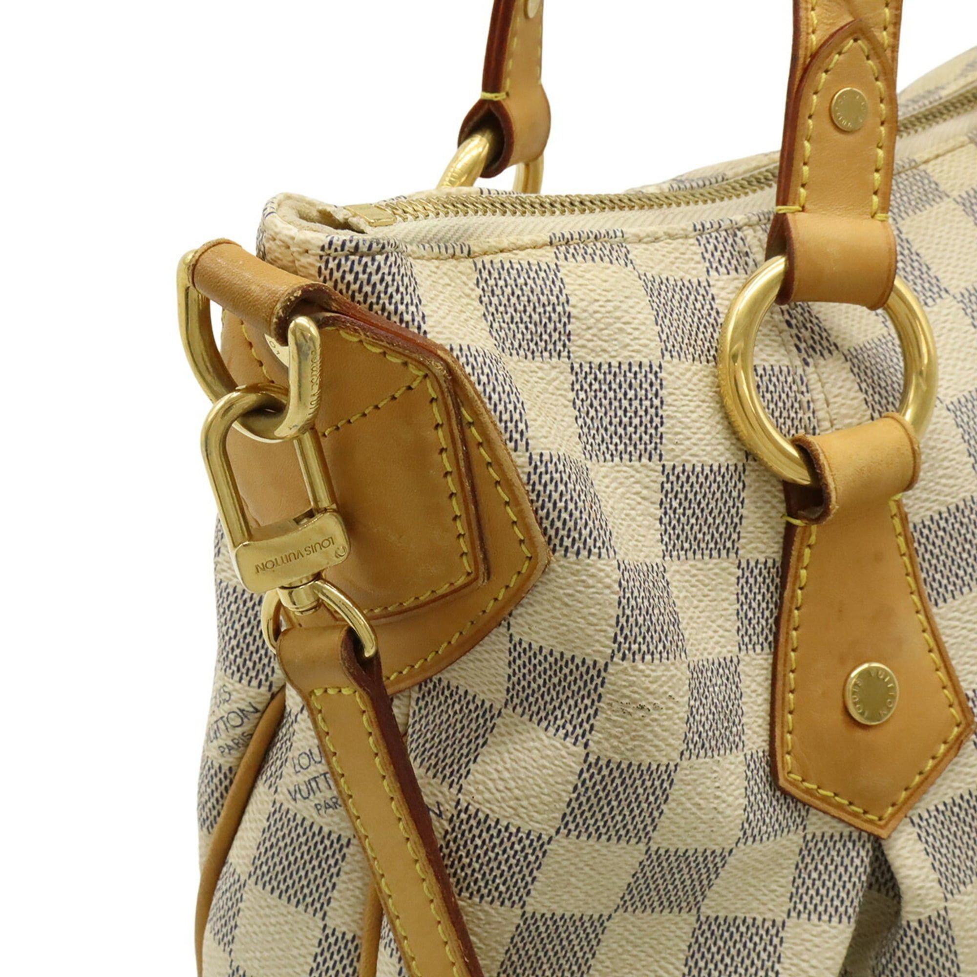 Louis Vuitton LOUIS VUITTON Damier Azur Evora MM Tote Bag, Handbag, Shoulder Bag N41133 Size ONE SIZE - 8 Thumbnail
