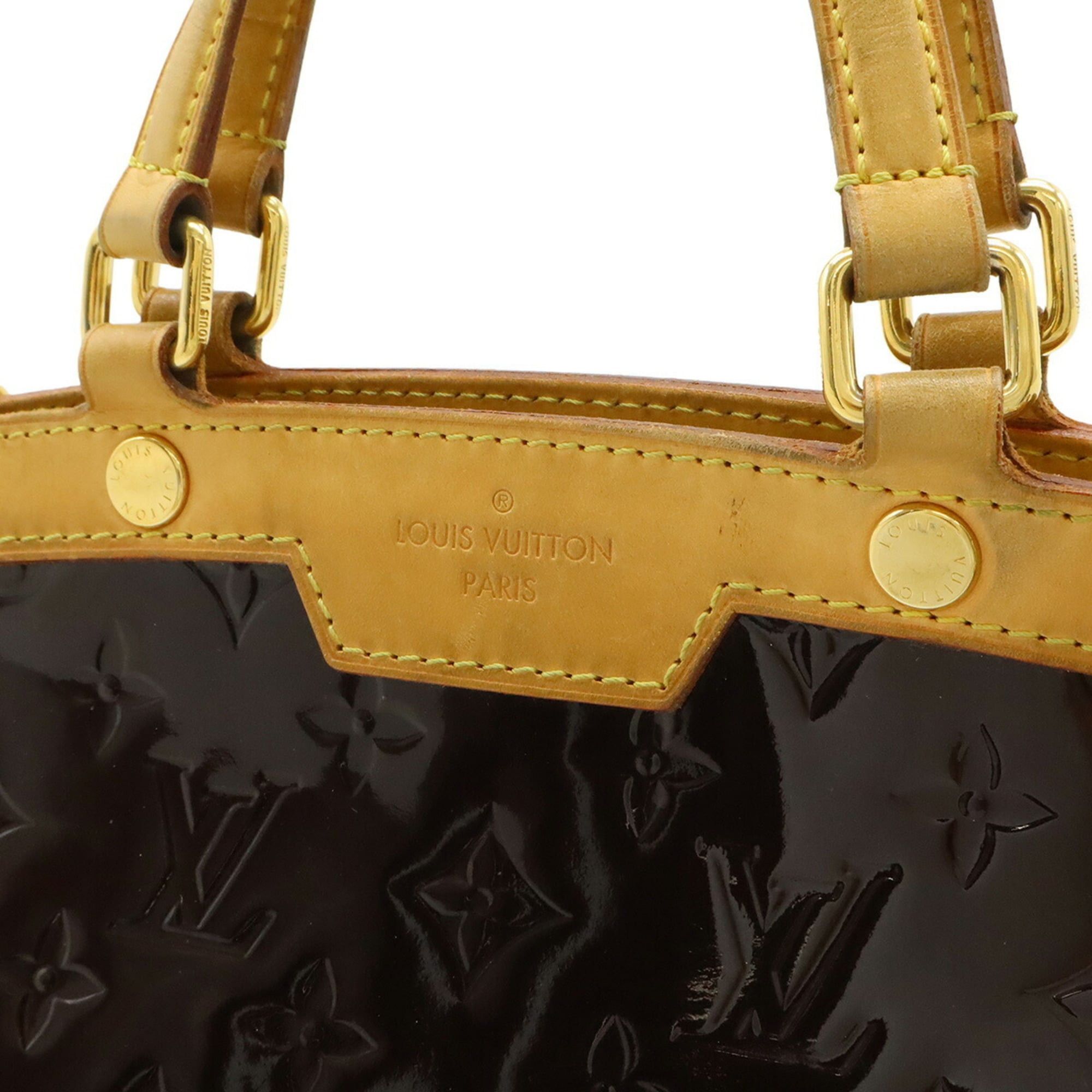 Louis Vuitton LOUIS VUITTON Monogram Vernis MM Handbag, Tote Bag, Shoulder Bag in Amaranth Enamel Calf Leather, M91619 Size ONE SIZE - 9 Thumbnail