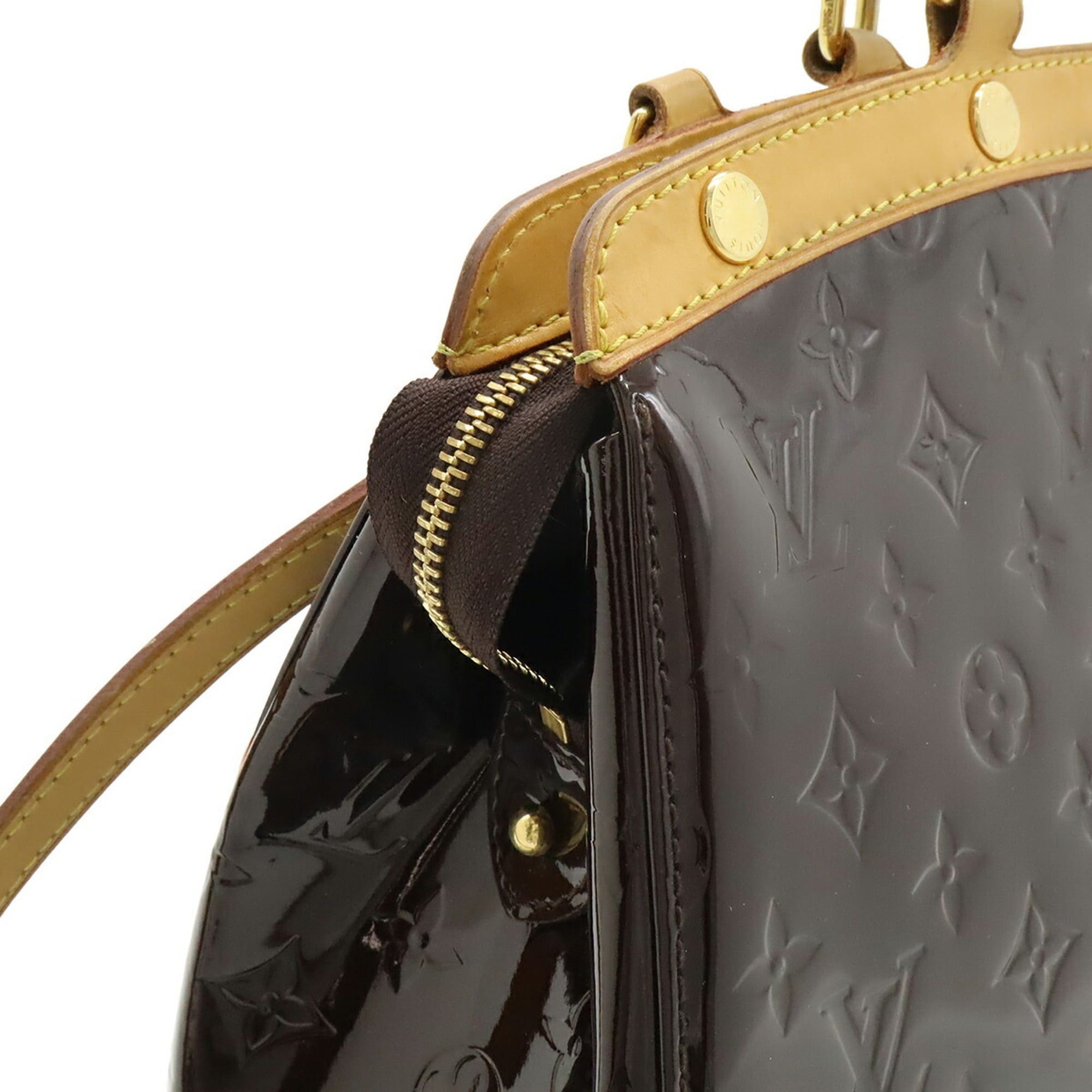Louis Vuitton LOUIS VUITTON Monogram Vernis MM Handbag, Tote Bag, Shoulder Bag in Amaranth Enamel Calf Leather, M91619 Size ONE SIZE - 8 Thumbnail