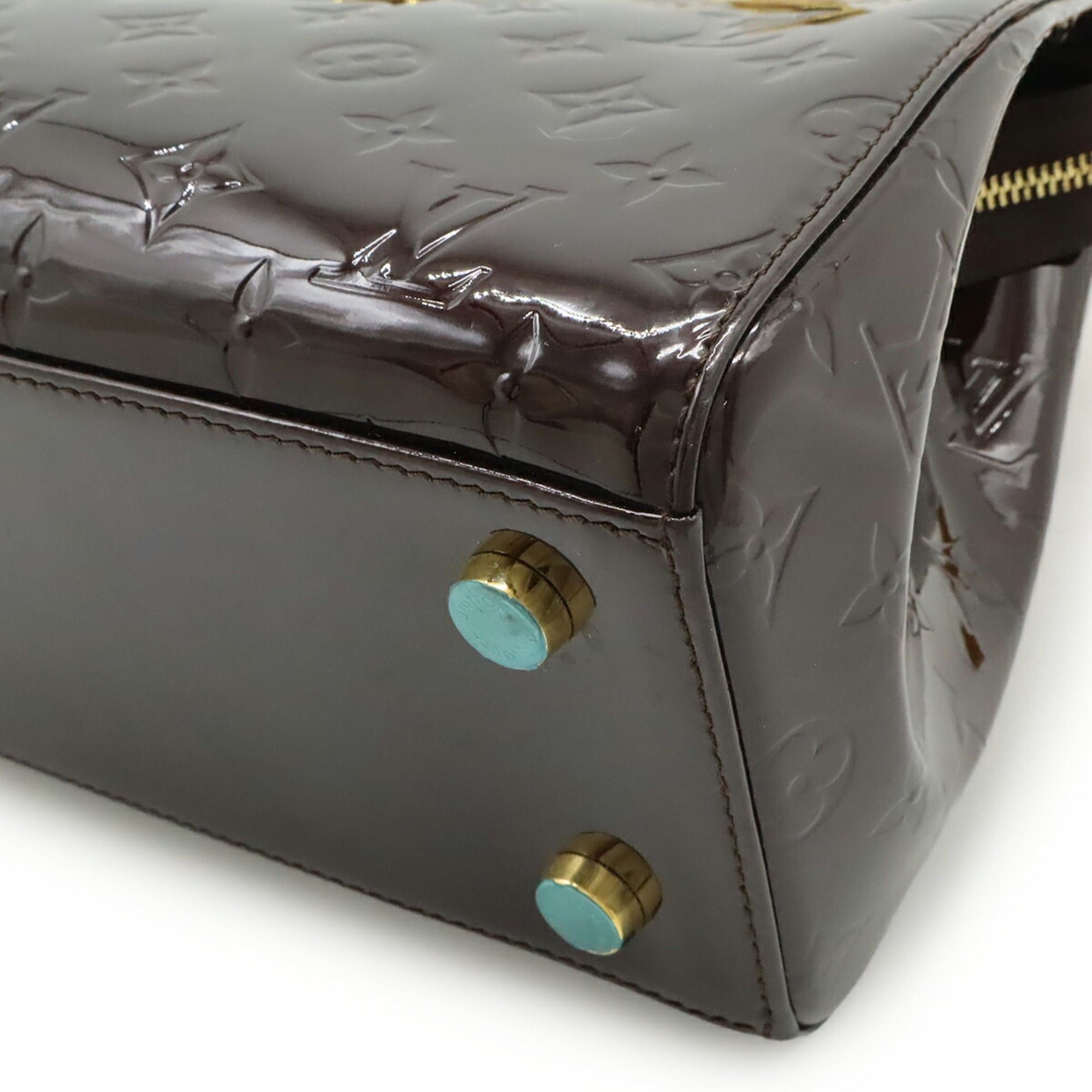 Louis Vuitton LOUIS VUITTON Monogram Vernis MM Handbag, Tote Bag, Shoulder Bag in Amaranth Enamel Calf Leather, M91619 Size ONE SIZE - 4 Thumbnail