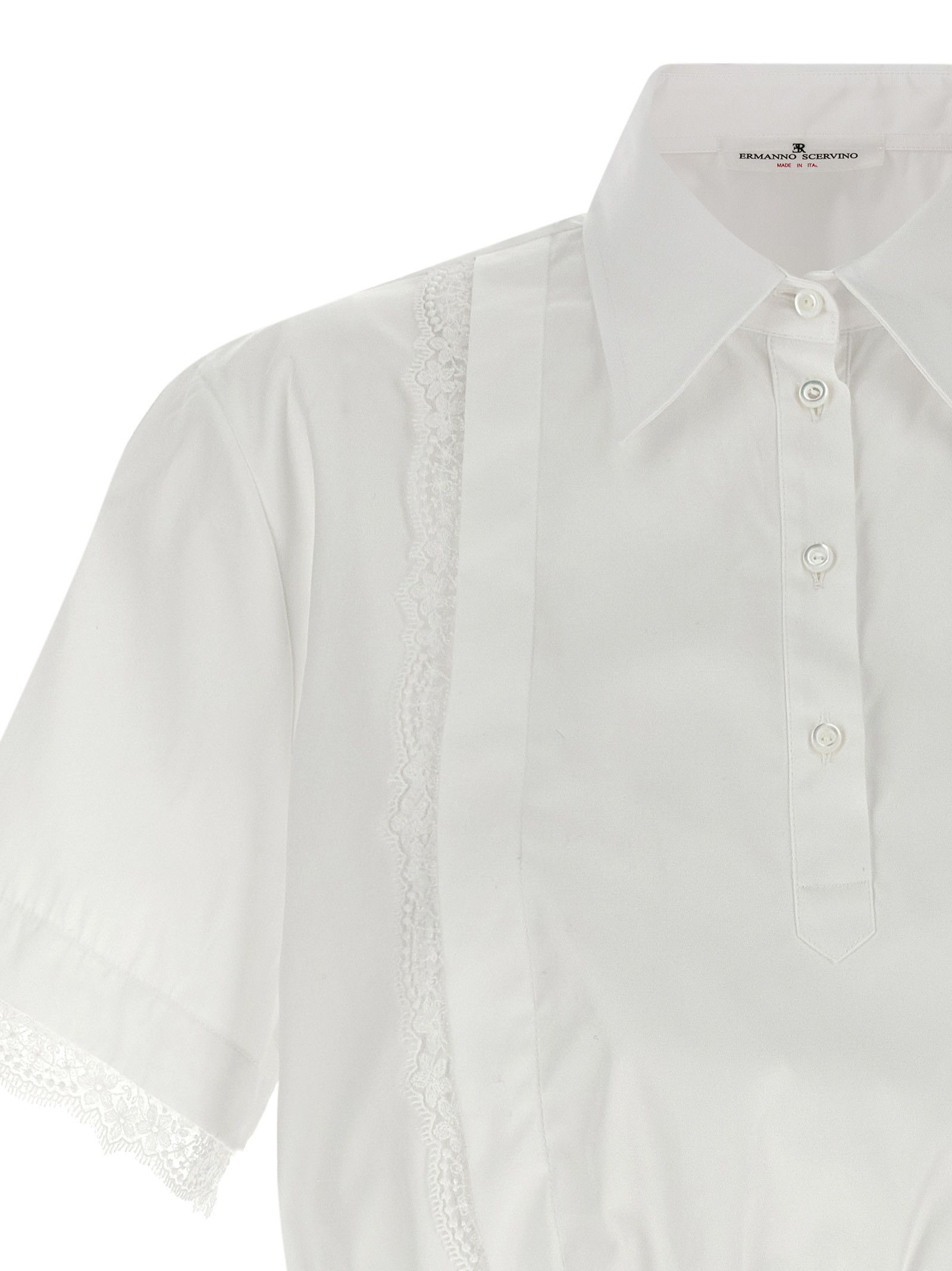 Ermanno Scervino Lace insert shirt Size M / US 6-8 / IT 42-44 - 3 Thumbnail
