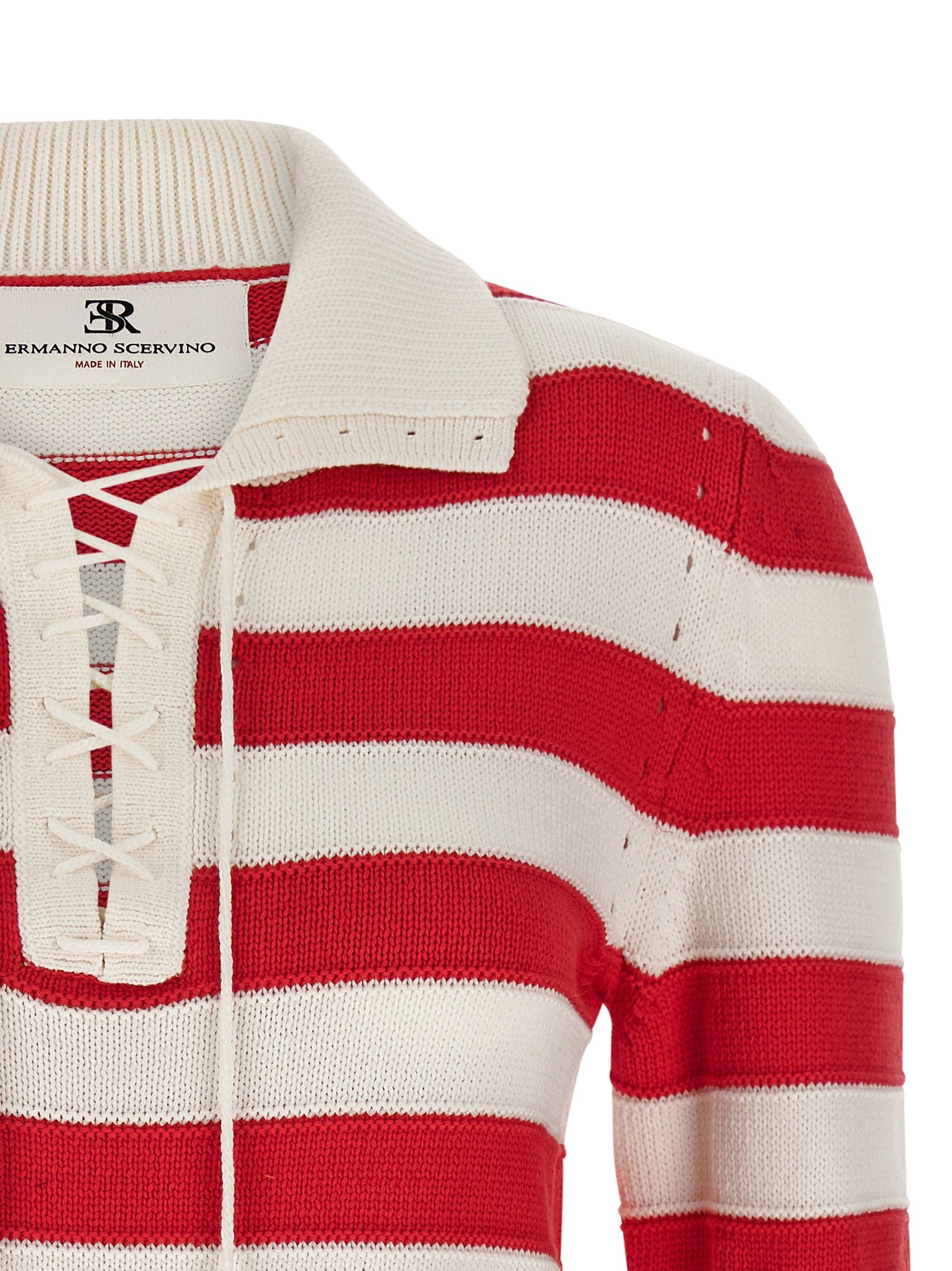 Ermanno Scervino Crochet polo shirt Size M / US 6-8 / IT 42-44 - 3 Thumbnail