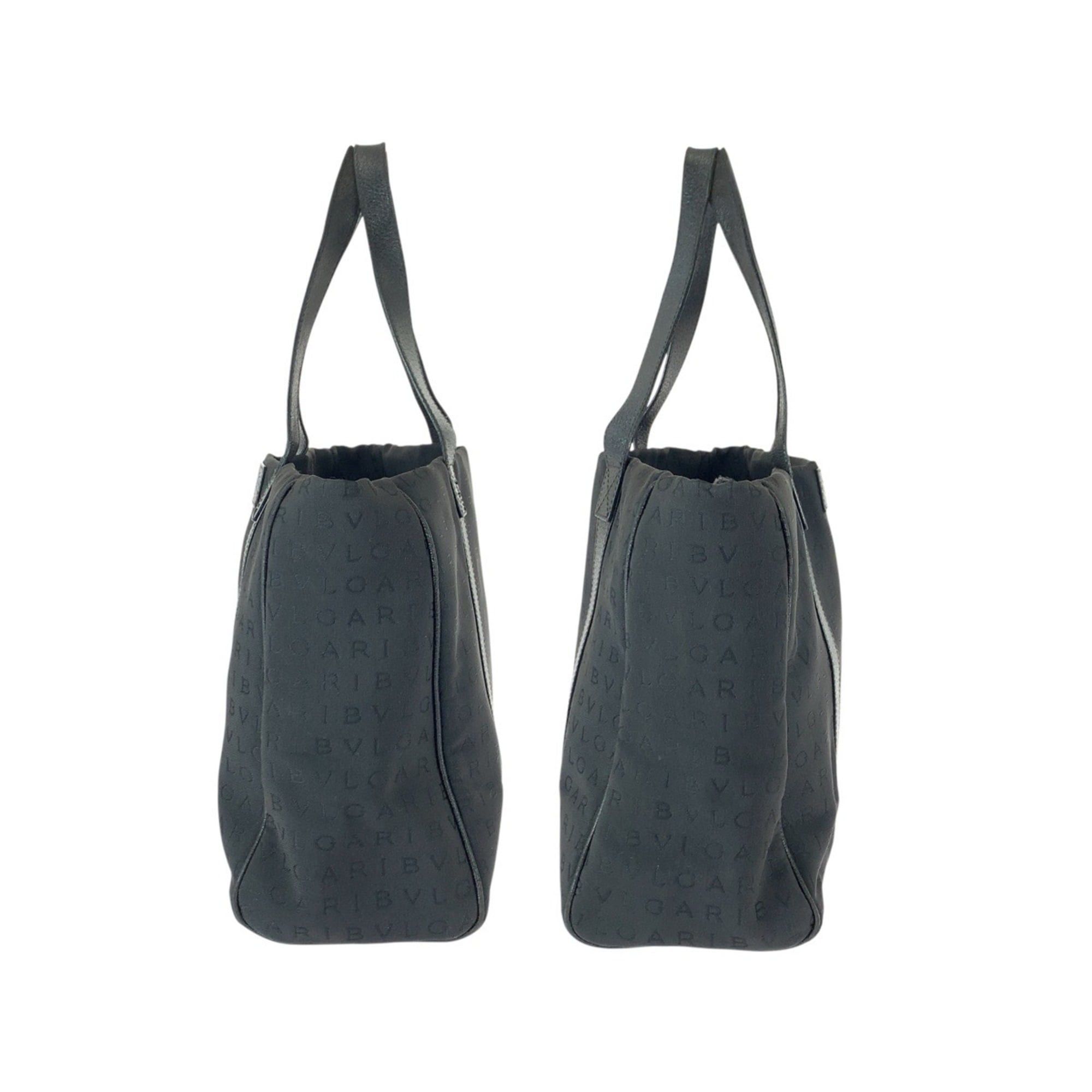 Bvlgari BVLGARI Logomania Black Canvas and Leather Handbag/Shoulder Bag for Women Size ONE SIZE - 8 Thumbnail