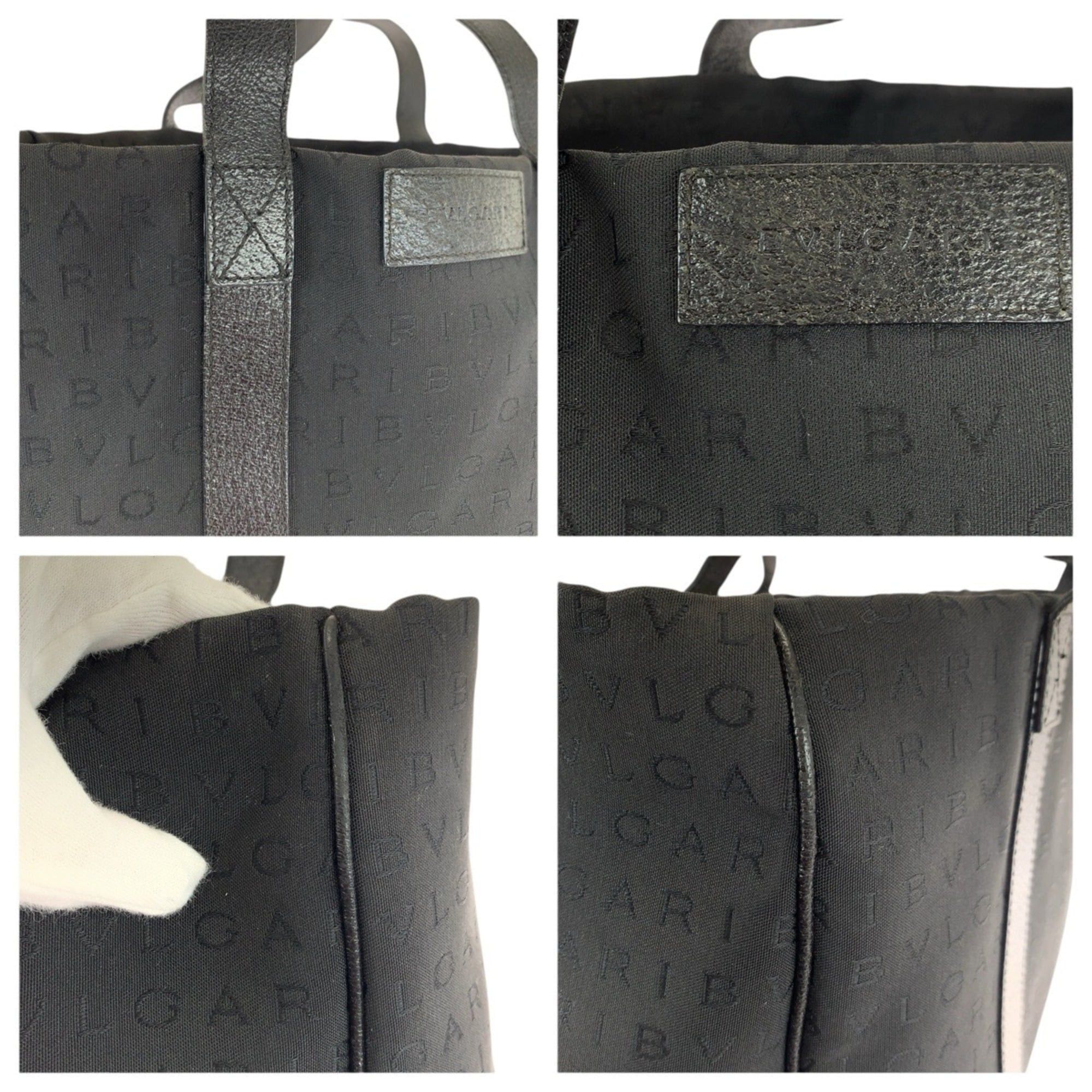 Bvlgari BVLGARI Logomania Black Canvas and Leather Handbag/Shoulder Bag for Women Size ONE SIZE - 5 Thumbnail