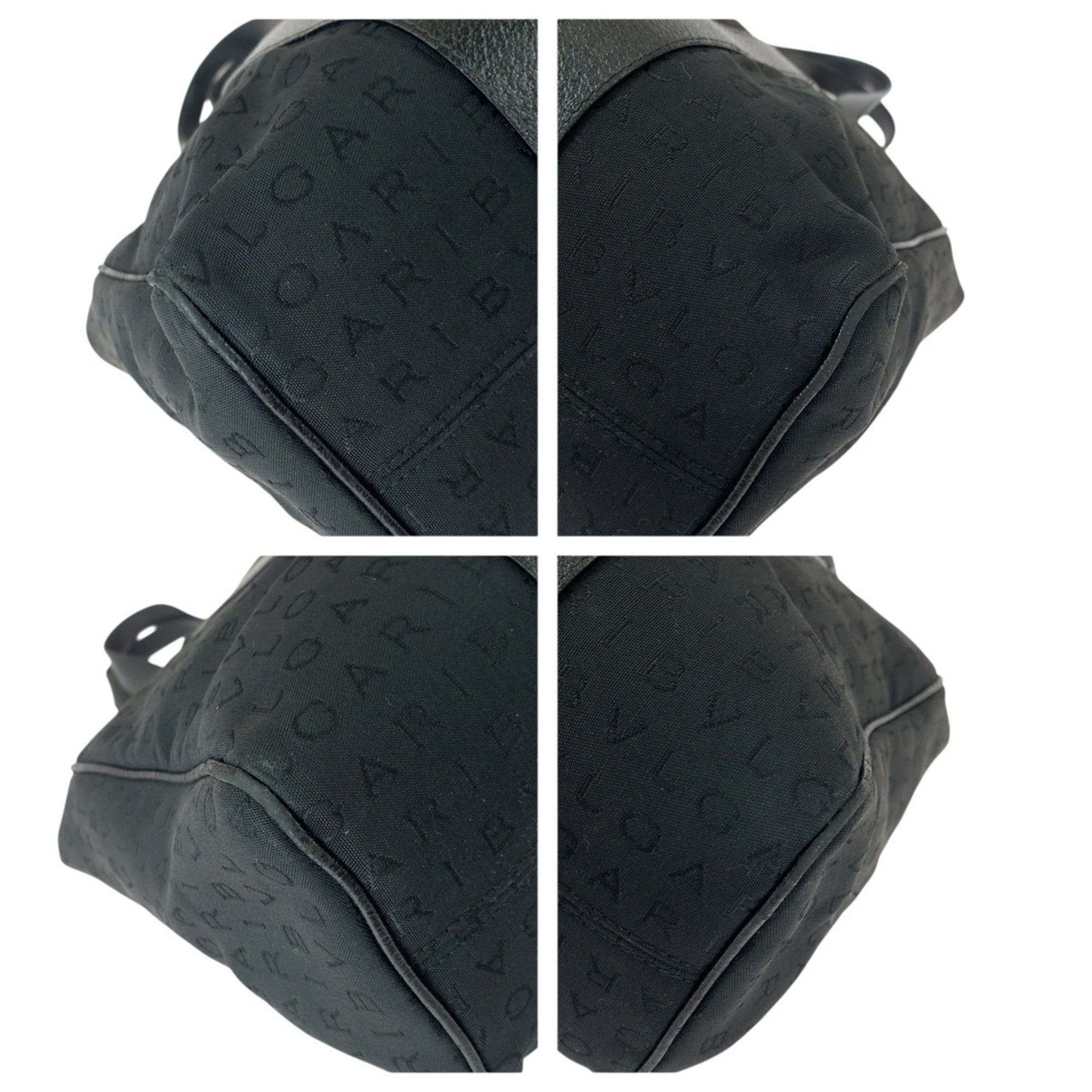 Bvlgari BVLGARI Logomania Black Canvas and Leather Handbag/Shoulder Bag for Women Size ONE SIZE - 3 Thumbnail