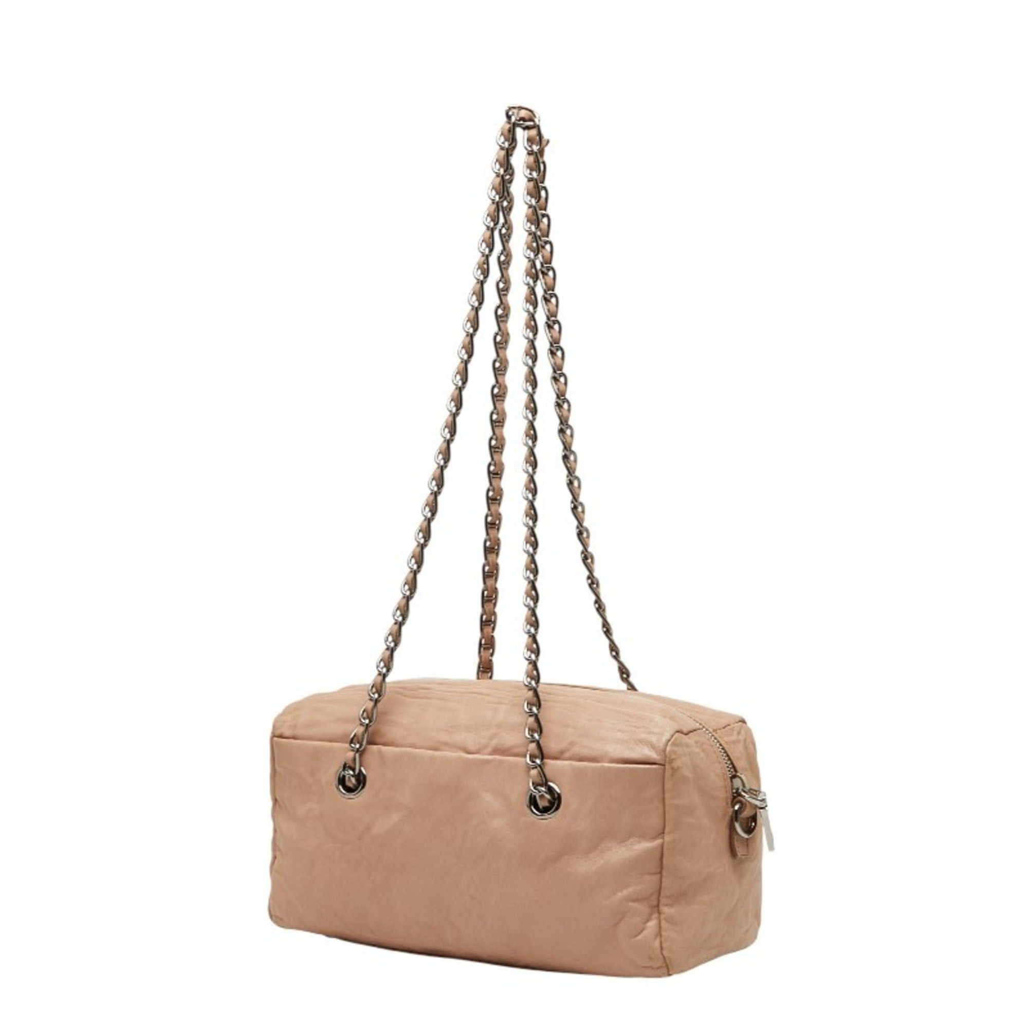 Prada Prada logo shoulder bag in pink leather for women Size ONE SIZE - 2 Thumbnail