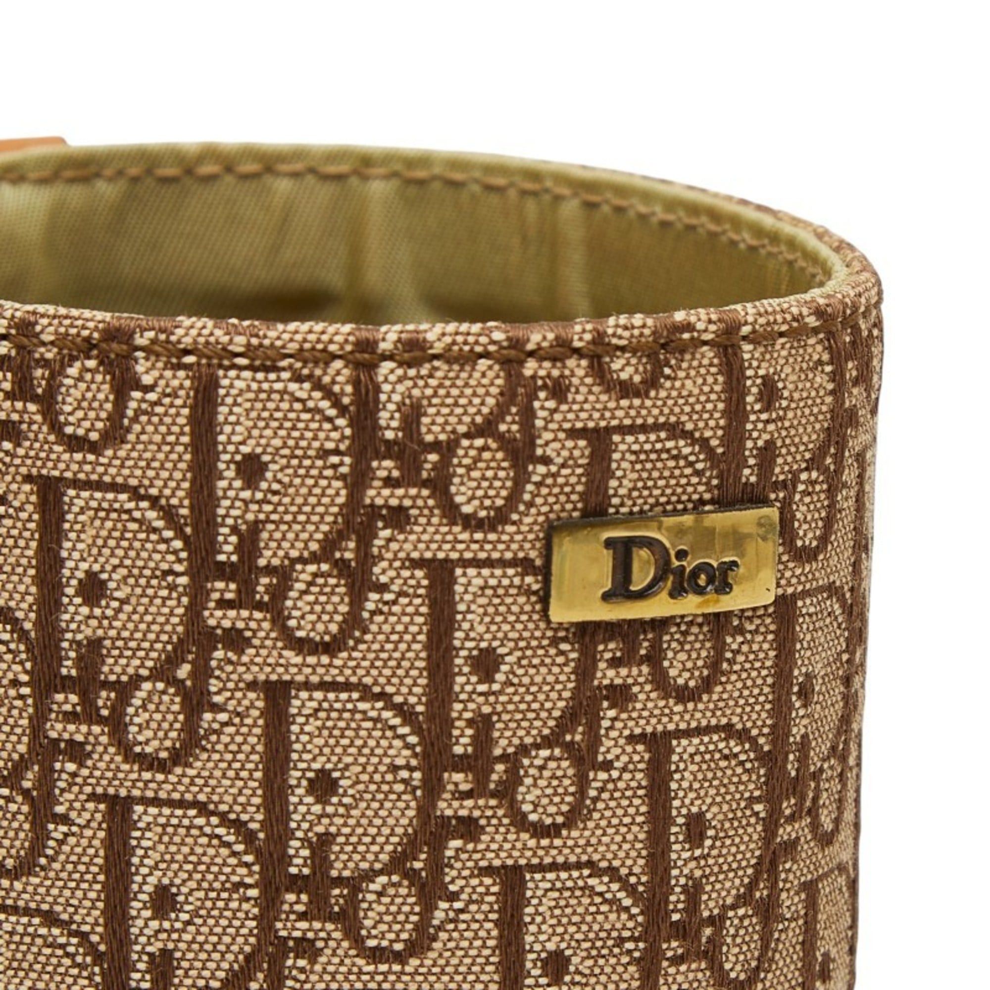 Dior Christian Dior Dior Trotter - Pen Stand Case Beige Brown Canvas Leather Women's Size ONE SIZE - 4 Thumbnail