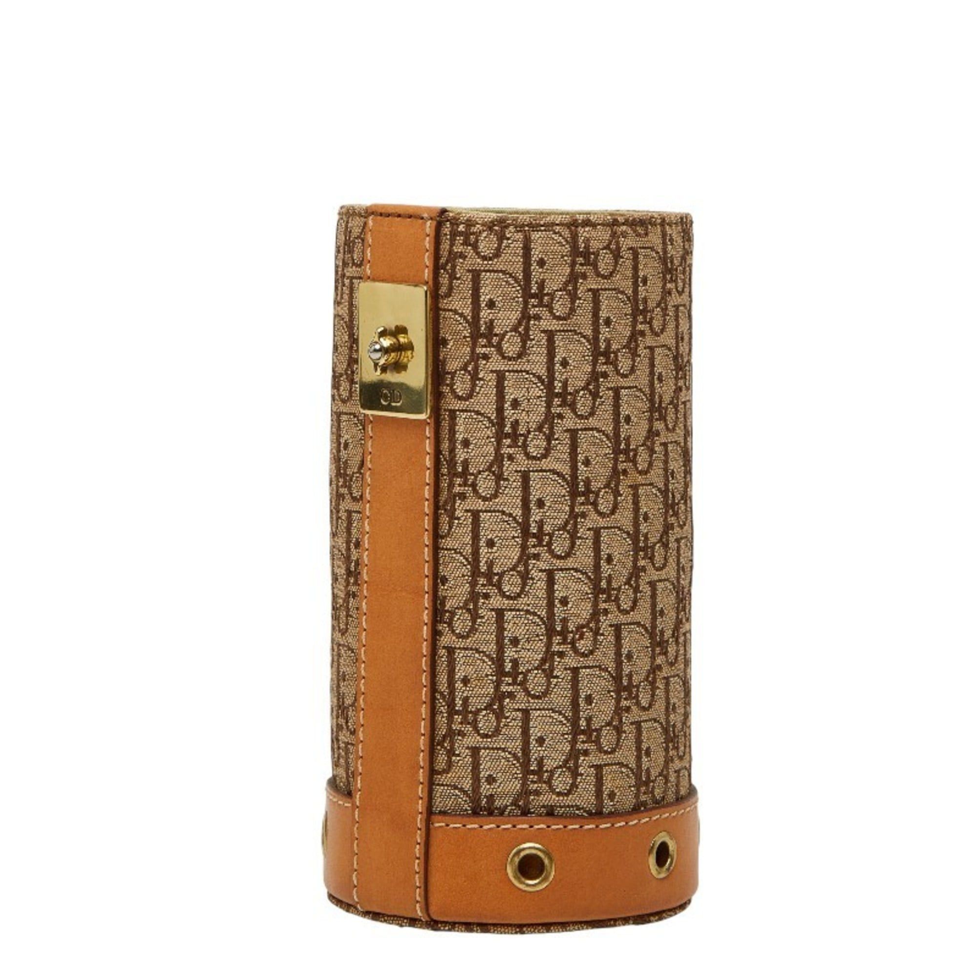 Dior Christian Dior Dior Trotter - Pen Stand Case Beige Brown Canvas Leather Women's Size ONE SIZE - 2 Thumbnail