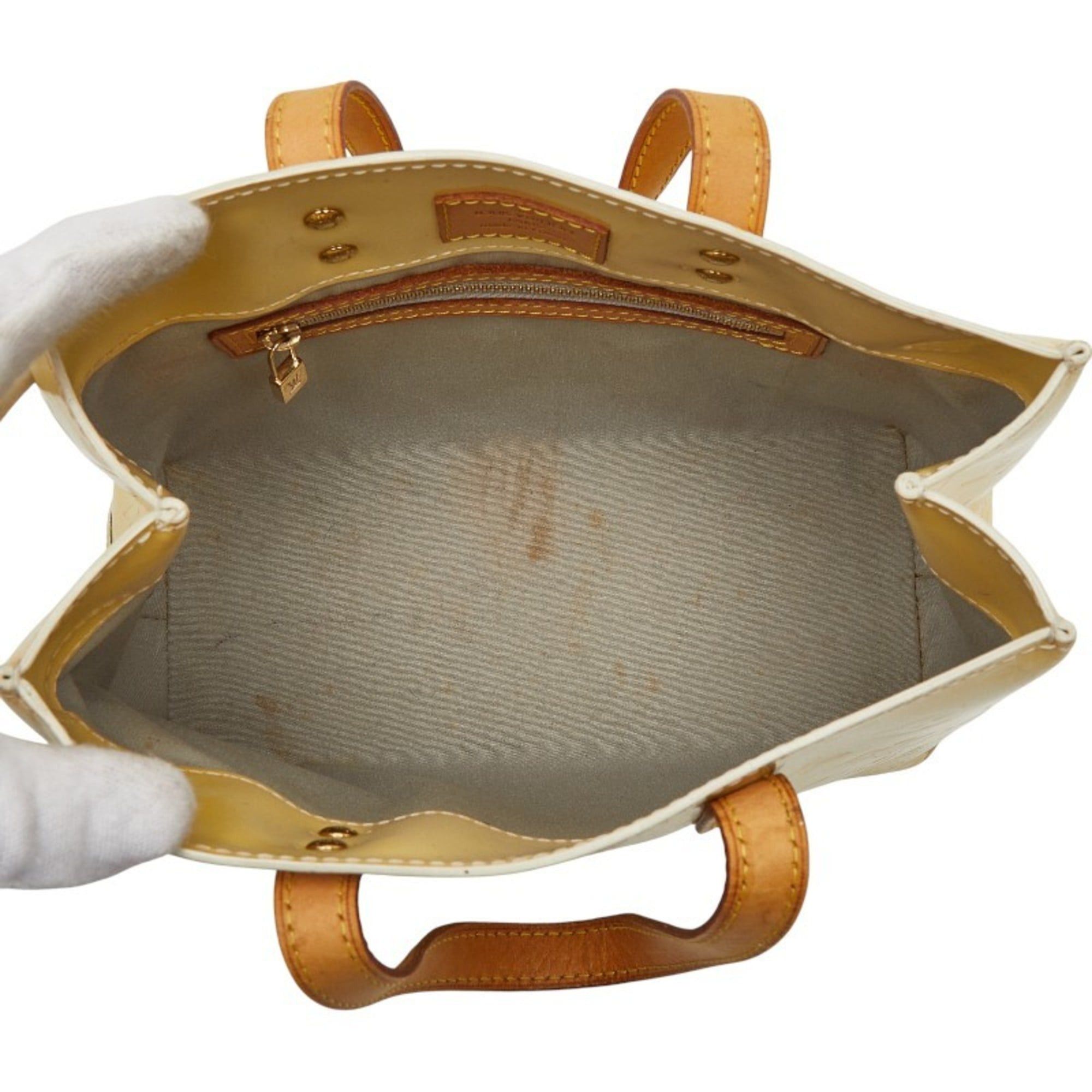 Louis Vuitton Louis Vuitton Monogram Vernis Reed PM Handbag M91144 Beige Patent Leather Women's LOUIS VUITTON Size ONE SIZE - 9 Thumbnail