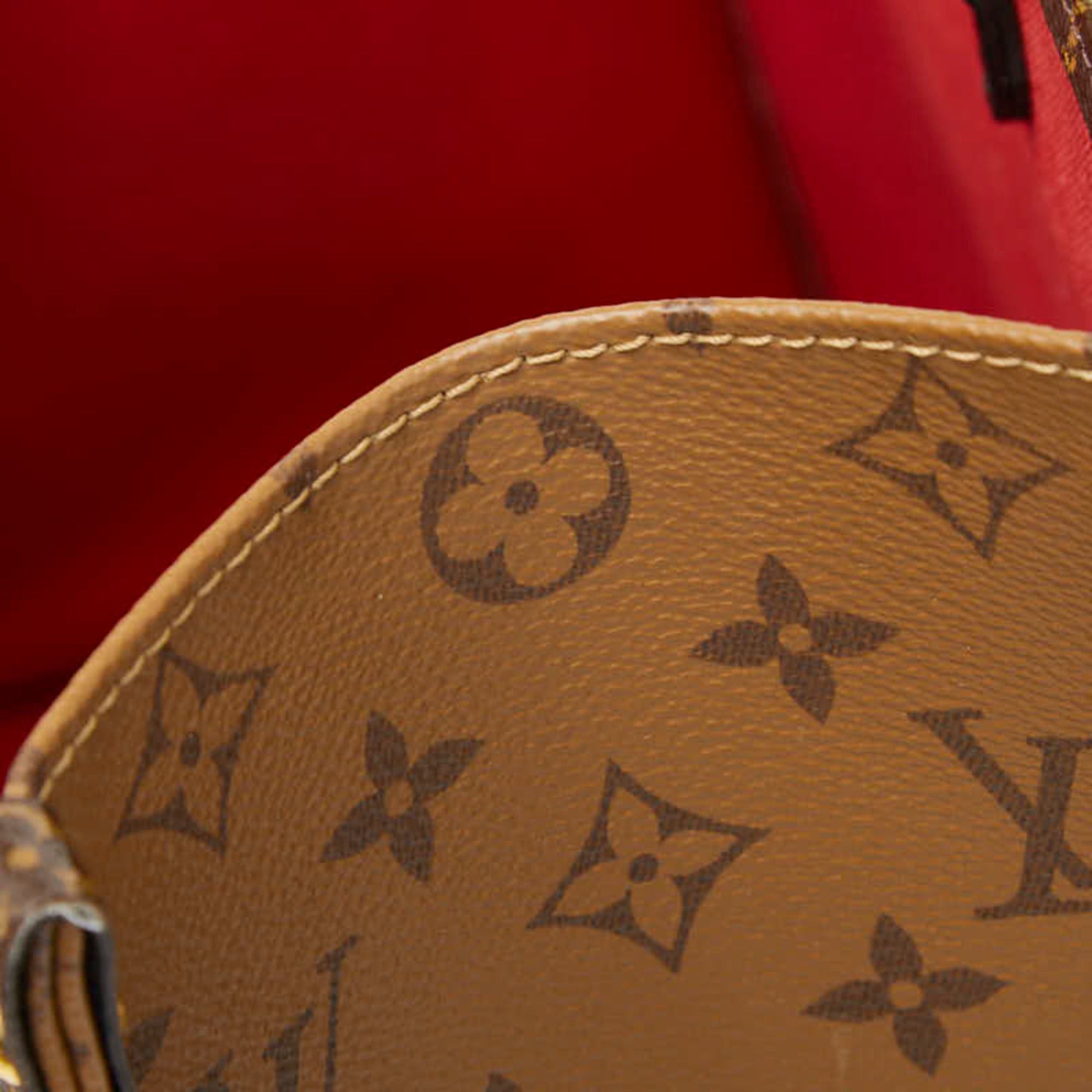 Louis Vuitton Louis Vuitton Monogram Giant Reverse On-the-Go MM Handbag/Shoulder Bag M45321 Brown Leather Women's LOUIS VUITTON Size ONE SIZE - 9 Thumbnail