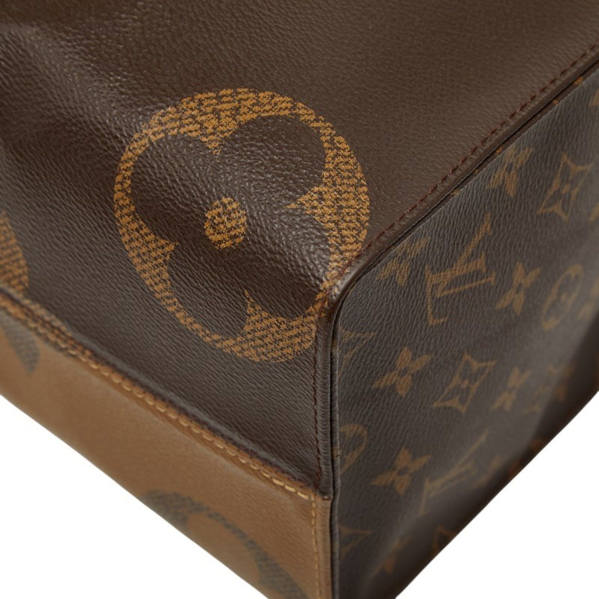 Louis Vuitton Louis Vuitton Monogram Giant Reverse On-the-Go MM Handbag/Shoulder Bag M45321 Brown Leather Women's LOUIS VUITTON Size ONE SIZE - 4 Thumbnail