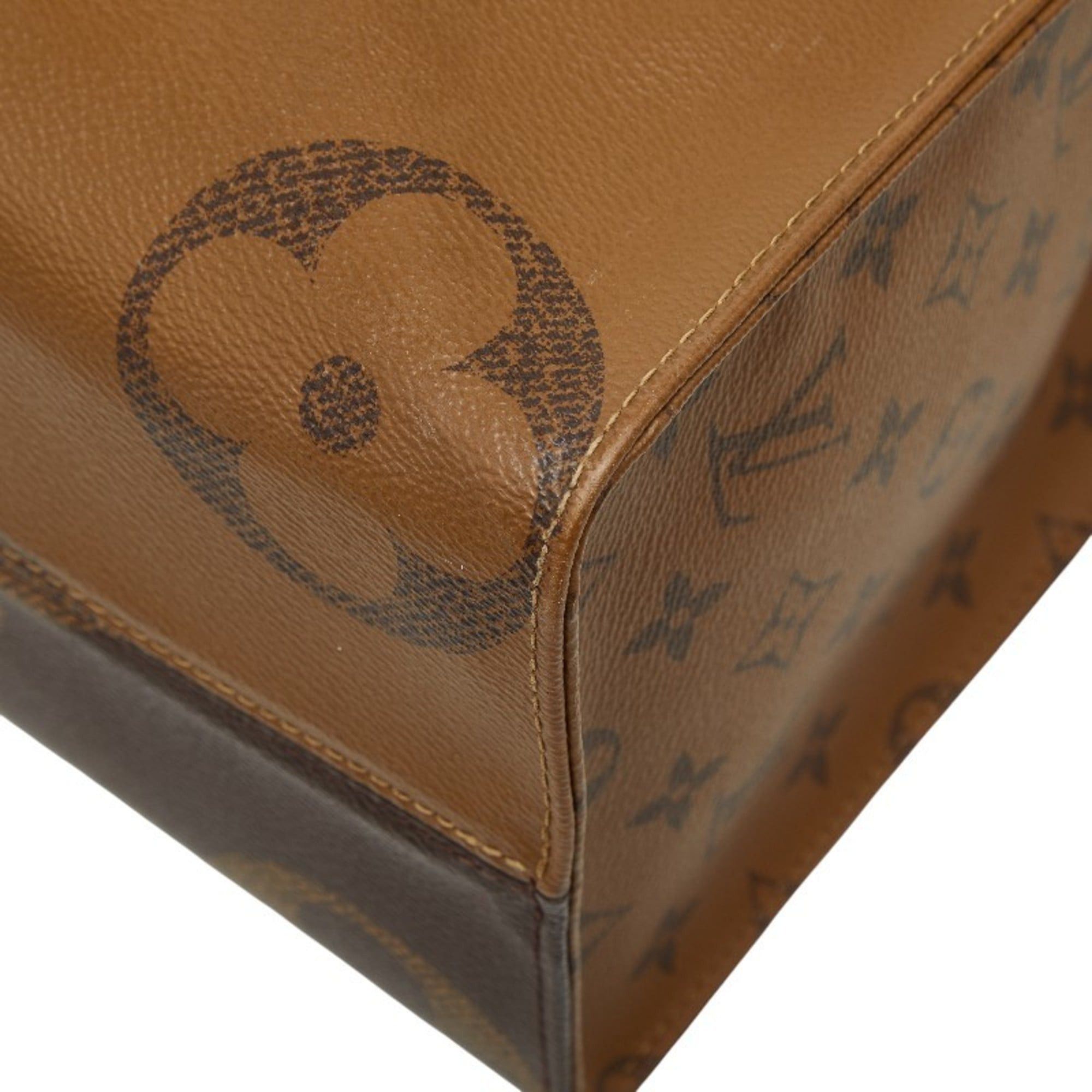 Louis Vuitton Louis Vuitton Monogram Giant Reverse On-the-Go MM Handbag/Shoulder Bag M45321 Brown Leather Women's LOUIS VUITTON Size ONE SIZE - 6 Thumbnail