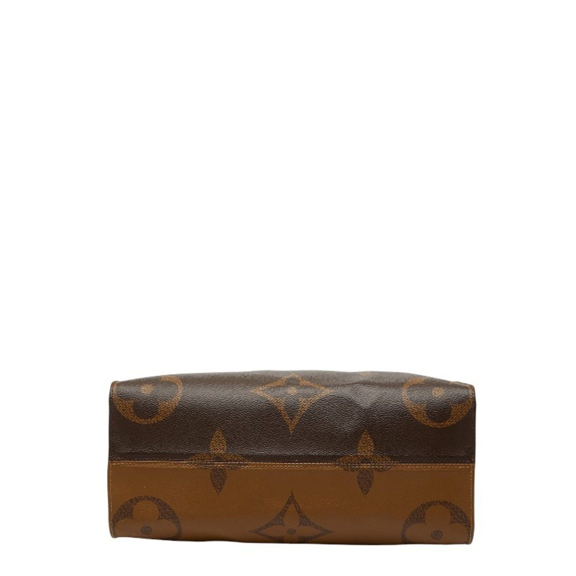 Louis Vuitton Louis Vuitton Monogram Giant Reverse On-the-Go MM Handbag/Shoulder Bag M45321 Brown Leather Women's LOUIS VUITTON Size ONE SIZE - 3 Thumbnail