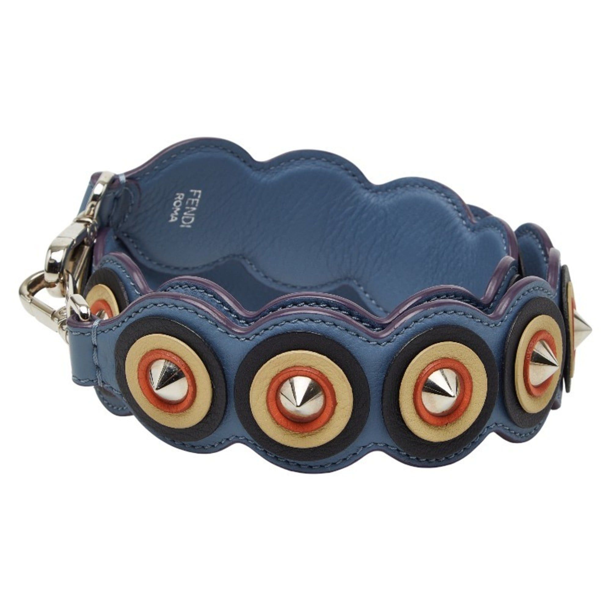 Fendi Fendi Strap You Studded Shoulder in Light Blue and Multicolored Leather for Women Size ONE SIZE - 2 Thumbnail