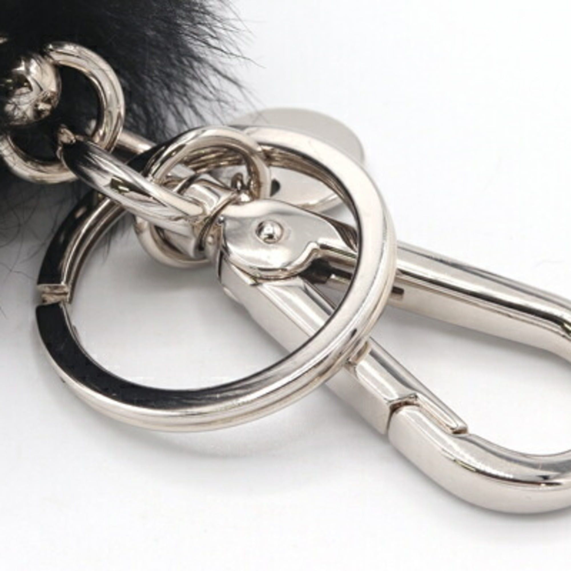 Prada Prada Rufus Trick Key Ring Bag Charm (1TR264) in Black Faux Fur and Metal. Keychain, Ring, Handbag, Robot, Women's. Size ONE SIZE - 3 Thumbnail