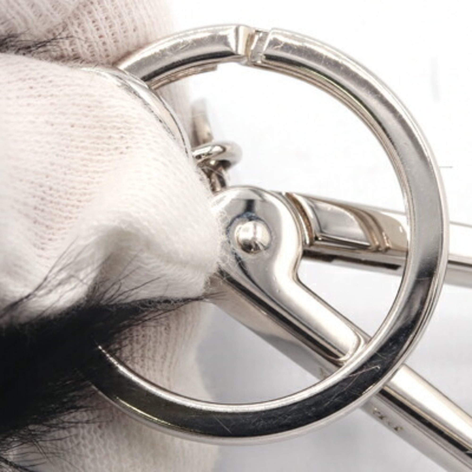 Prada Prada Rufus Trick Key Ring Bag Charm (1TR264) in Black Faux Fur and Metal. Keychain, Ring, Handbag, Robot, Women's. Size ONE SIZE - 7 Thumbnail