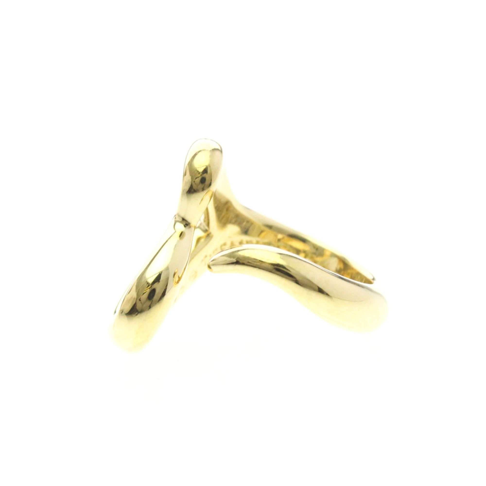 Tiffany Open Heart Yellow Gold (18K) Fashion No Stone Band Ring Gold