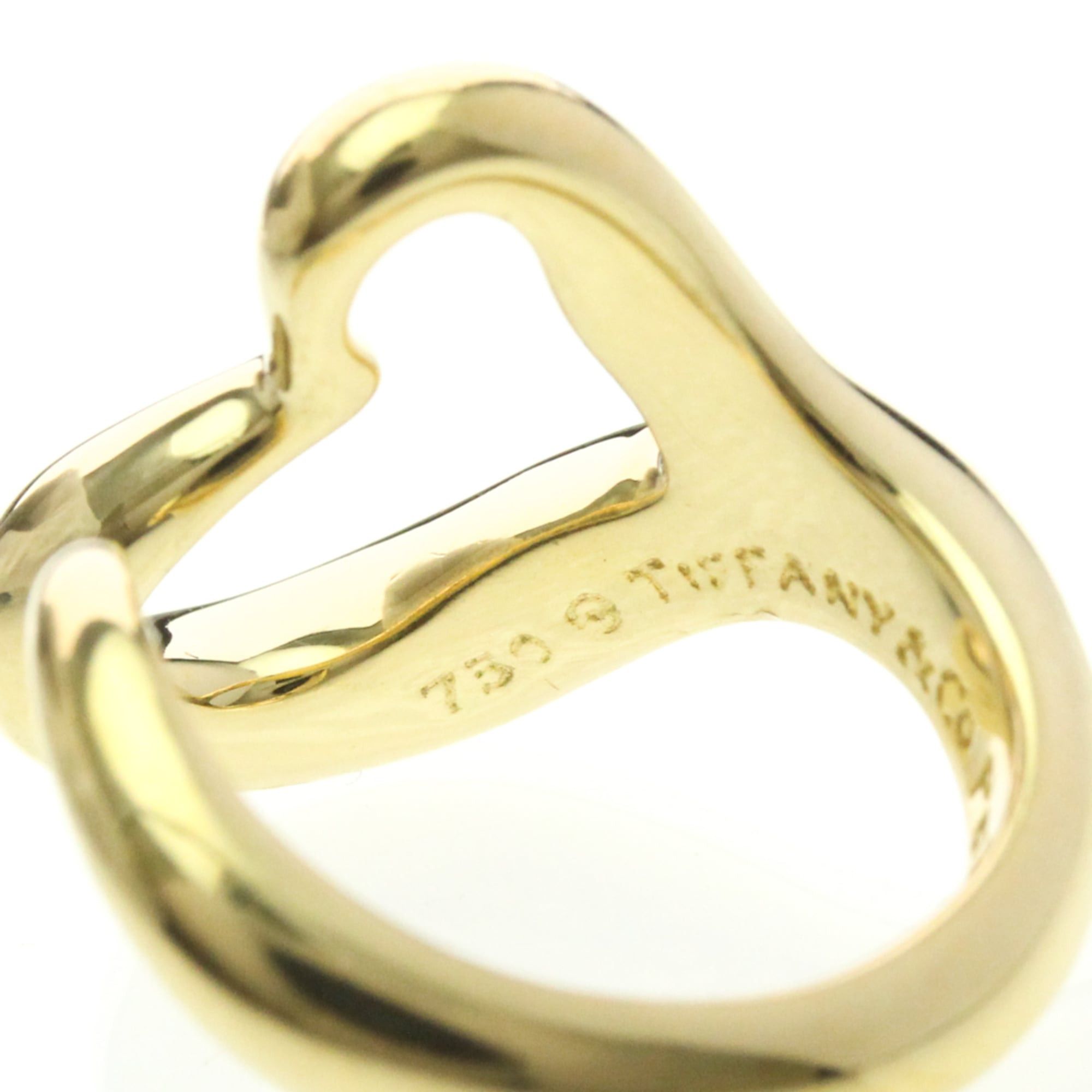 Tiffany Open Heart Yellow Gold (18K) Fashion No Stone Band Ring Gold