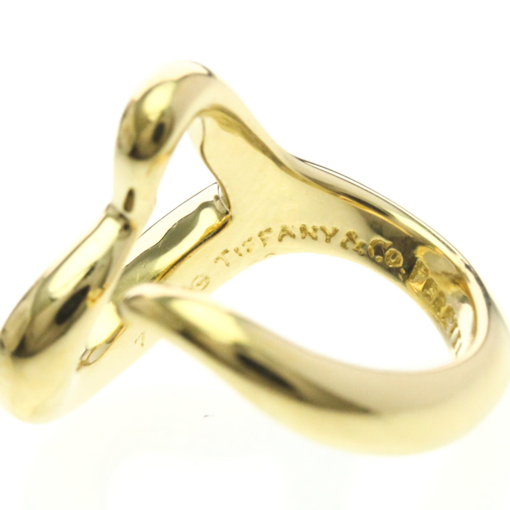 Tiffany Open Heart Yellow Gold (18K) Fashion No Stone Band Ring Gold