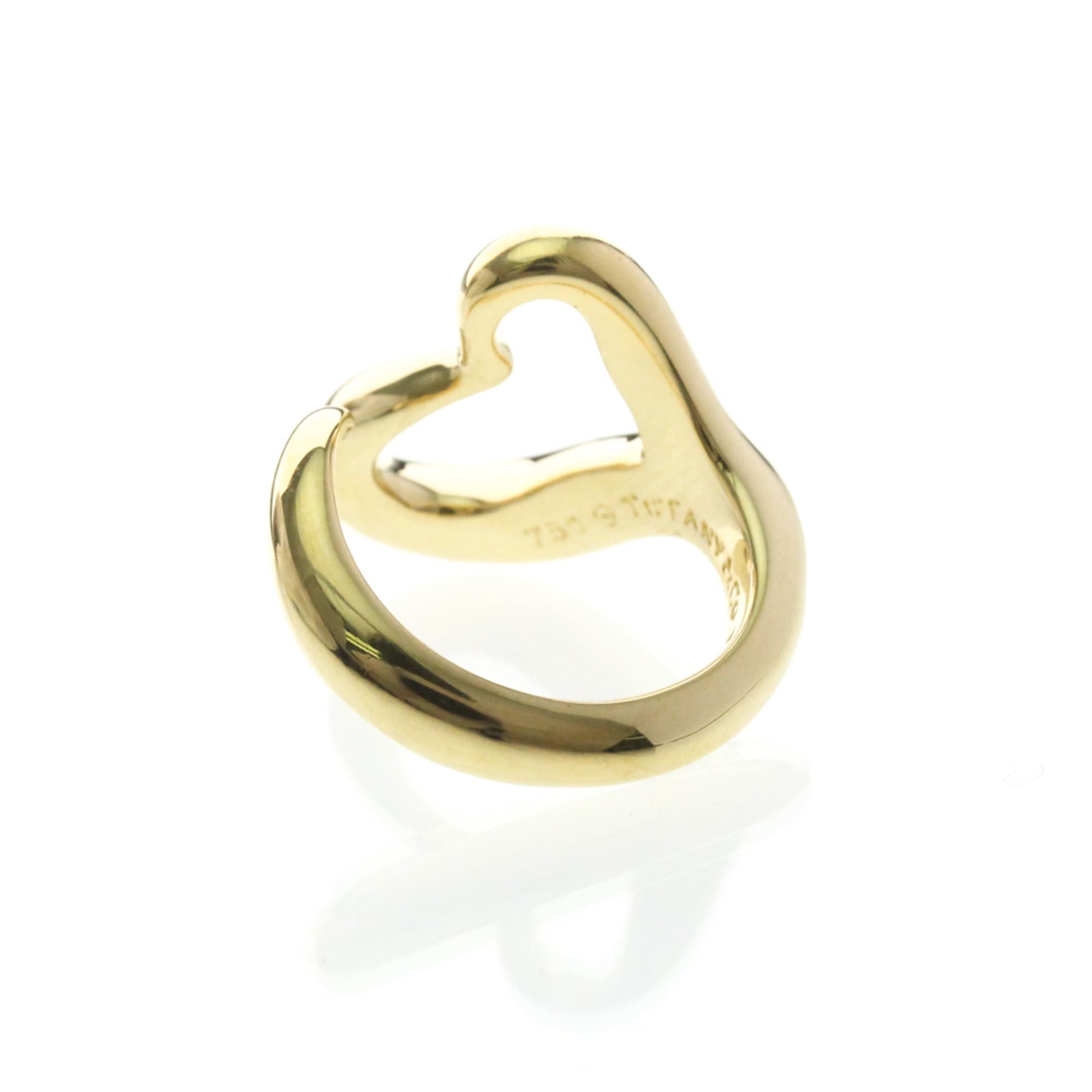 Tiffany Open Heart Yellow Gold (18K) Fashion No Stone Band Ring Gold