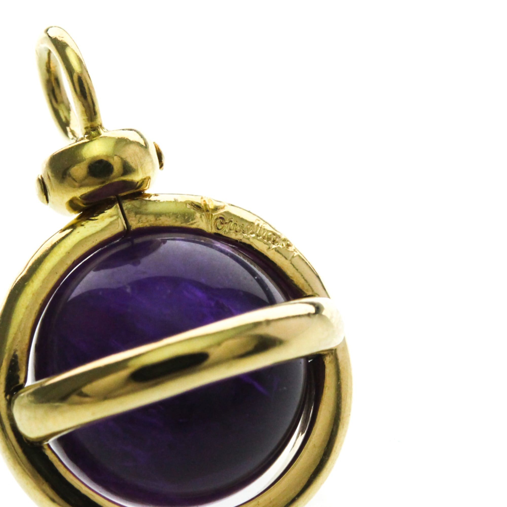 Pomellato Pomellato Amethyst Charm Yellow Gold (18K) Amethyst Men,Women Fashion Pendant Necklace (Gold) Size ONE SIZE - 7 Thumbnail