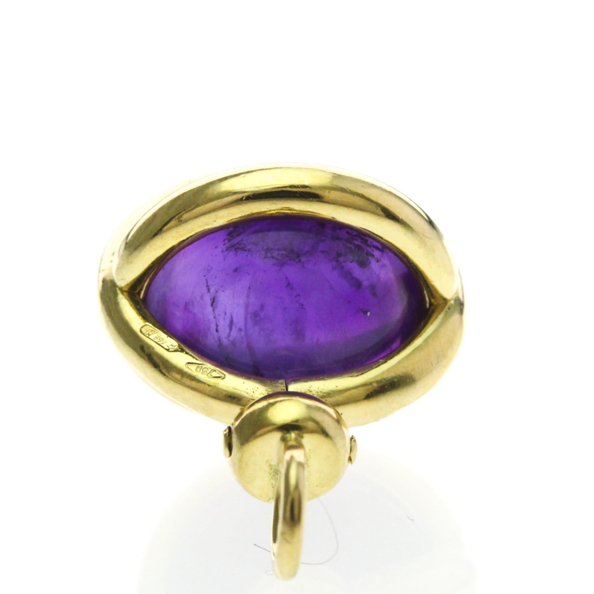 Pomellato Pomellato Amethyst Charm Yellow Gold (18K) Amethyst Men,Women Fashion Pendant Necklace (Gold) Size ONE SIZE - 12 Thumbnail