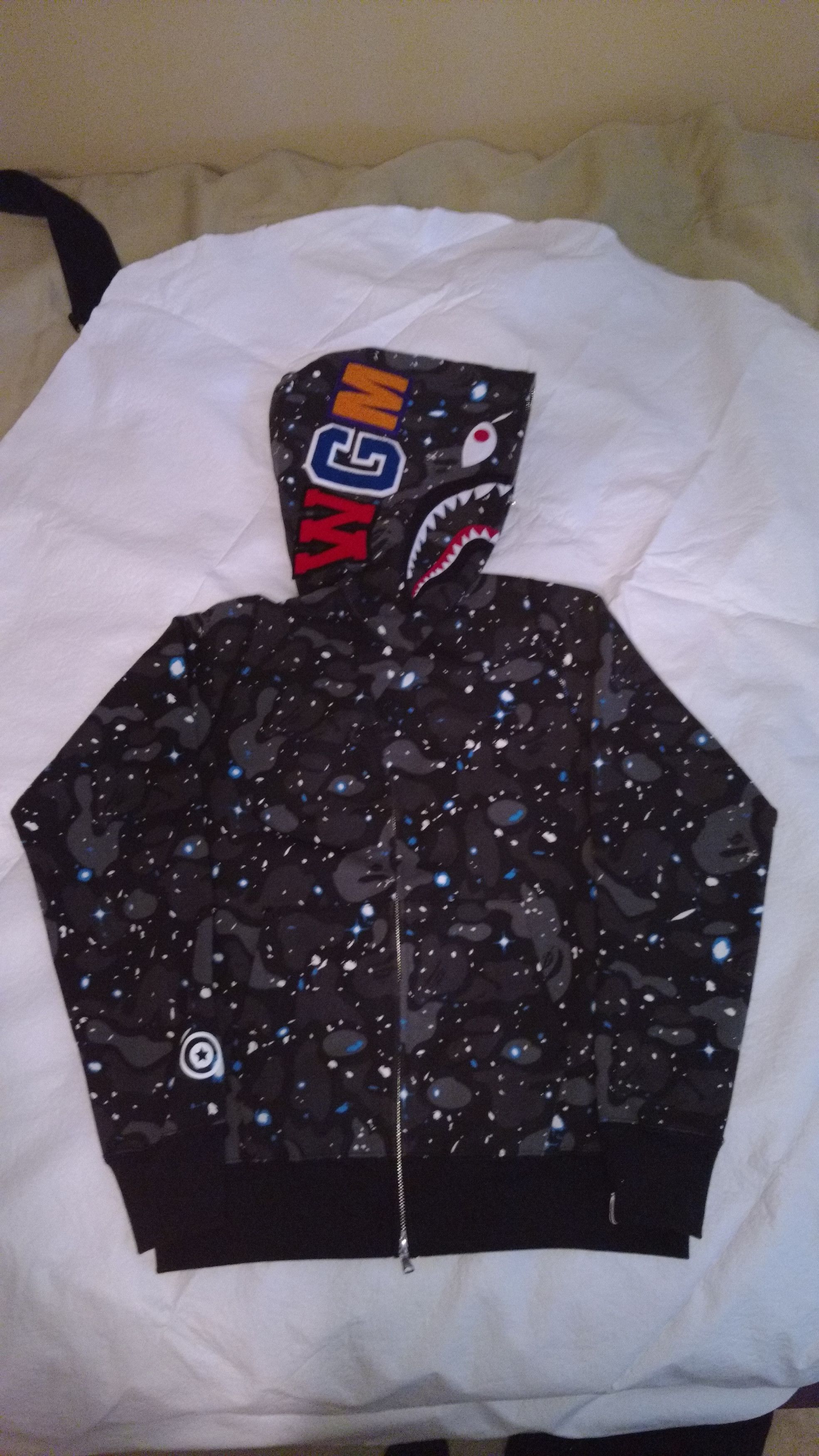 Bape Bape Space Camo Shark Hoodie Grailed