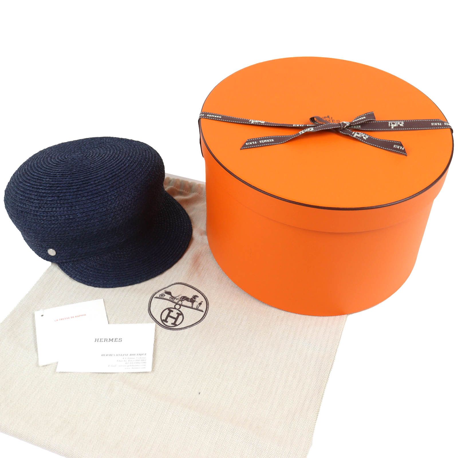 Hermes Hermès Casquette Garate Serie Raffia Hat58 Plant-based Hats DUTY FREE for USA